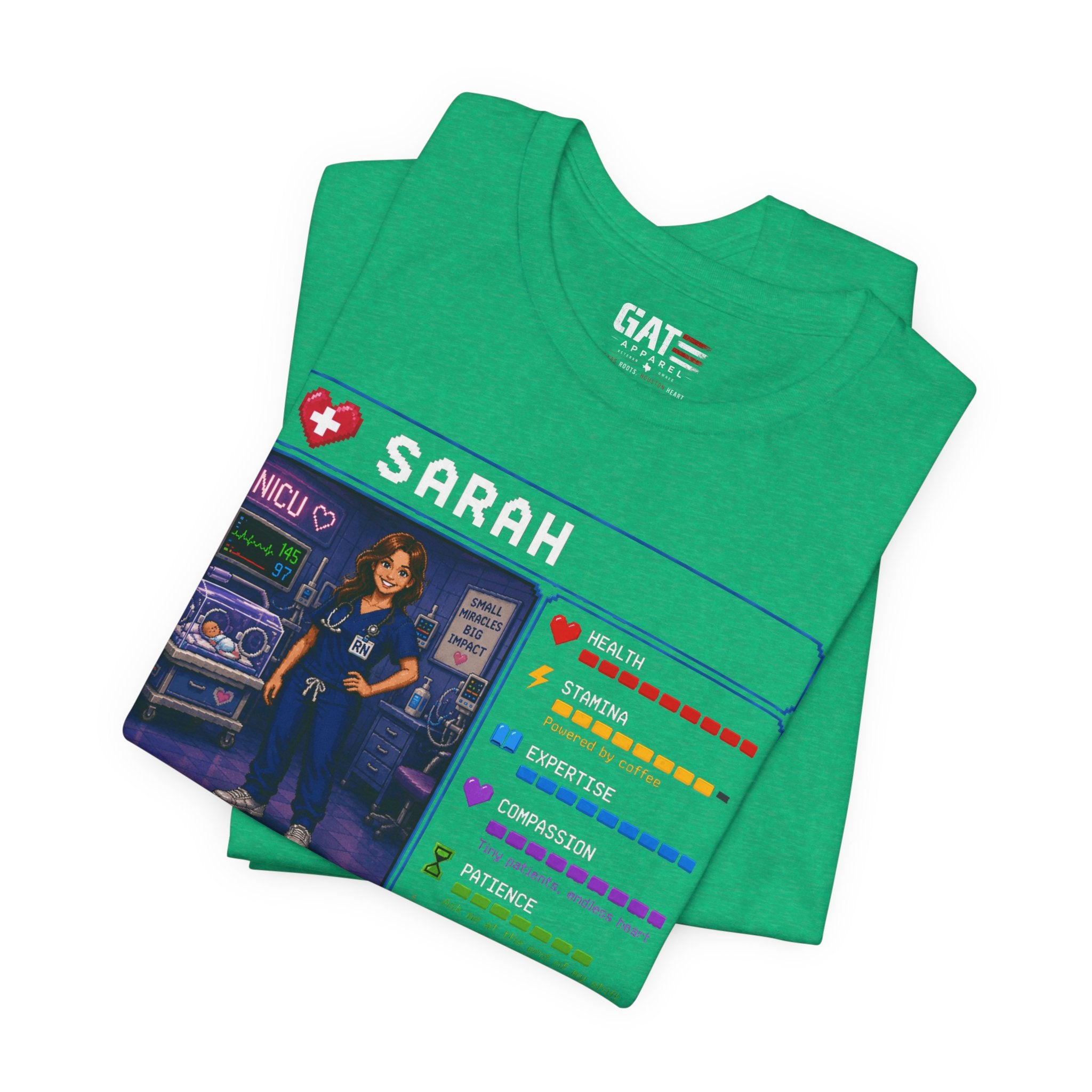 Custom NICU Nurse RPG Character Shirt | Personalized Nurse Gift