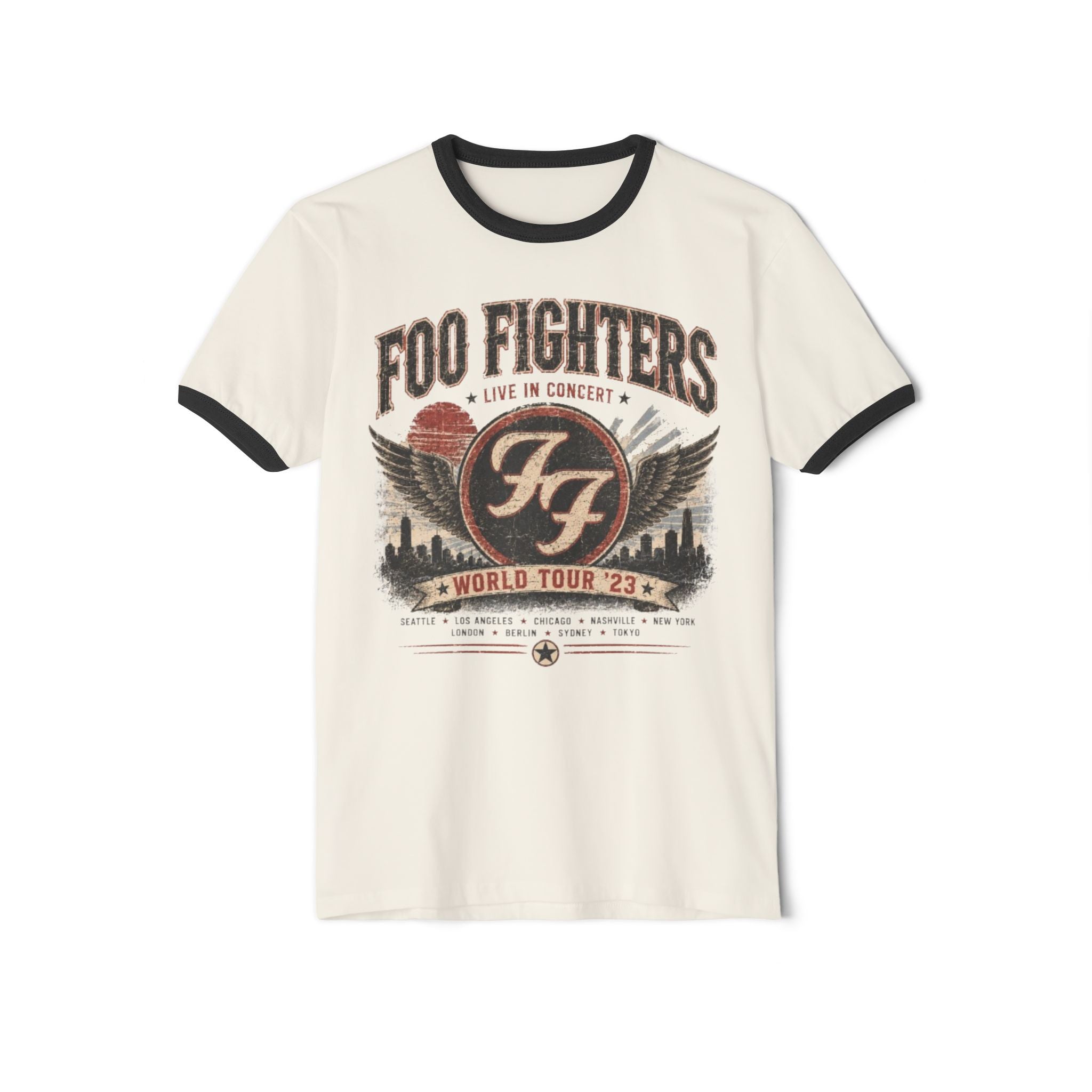 Foo Fighters Ringer T-Shirt – Live in Concert World Tour '23 Tee