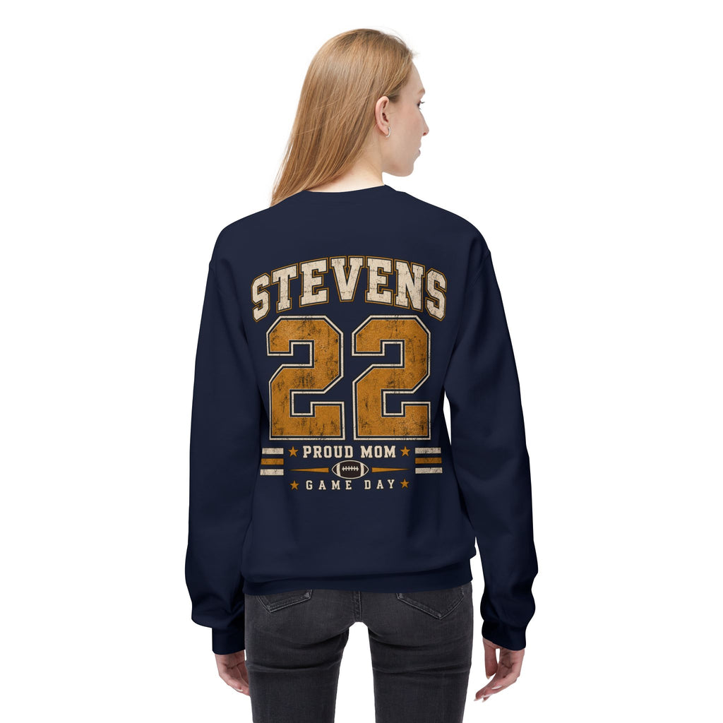 Personalized Football Mom Crewneck Sweatshirt | Custom Player Name & Number