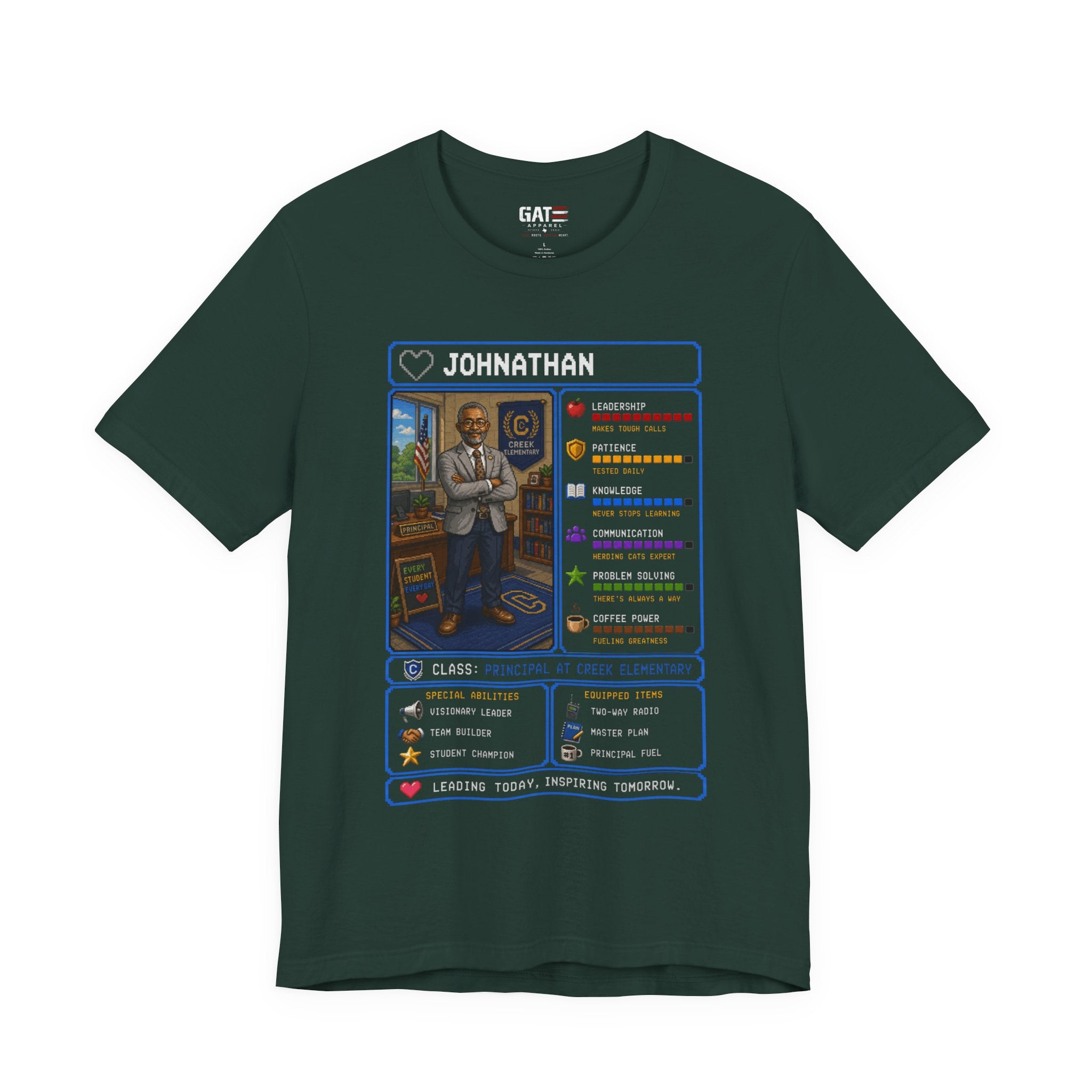 Custom Principal RPG Character Shirt | Personalized School Administrator Gift