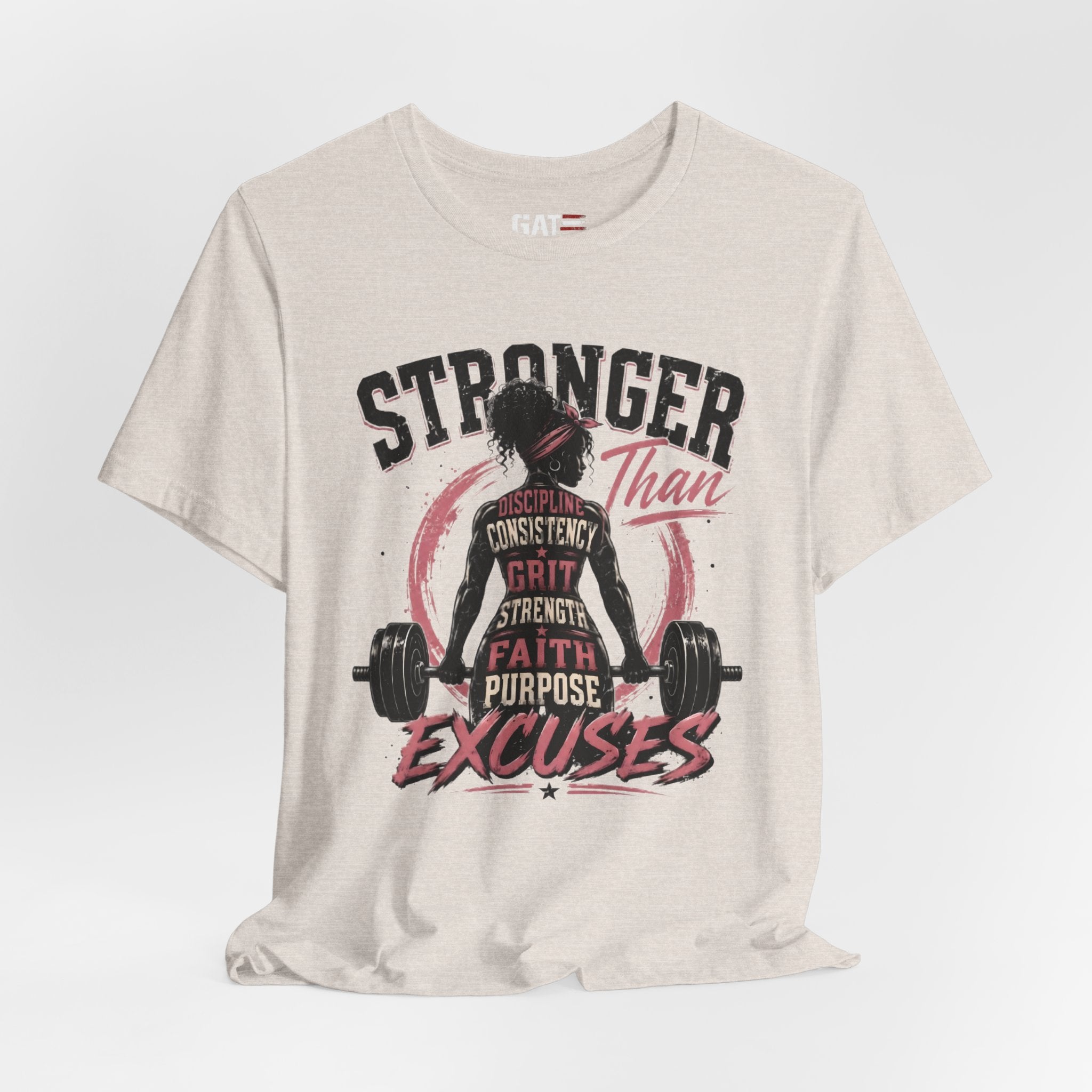 Stronger Than Excuses Shirt, Women's Gym Shirt, Motivational Workout Tee, Weightlifting Shirt, Fitness Gift for Her