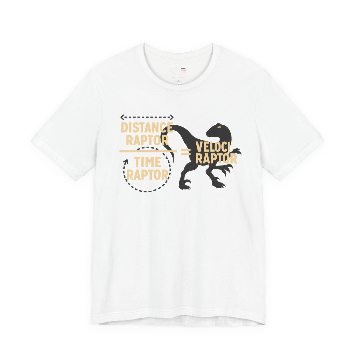Velociraptor Distance Over Time Shirt | Funny Science Dinosaur Tee