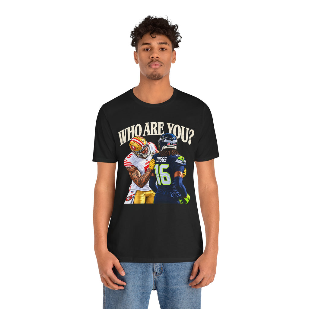 San Francisco 49ers Mike Evans Who Are You? Football T-Shirt