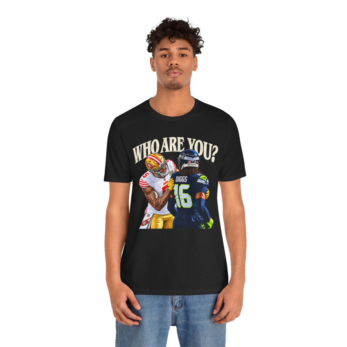 San Francisco 49ers Mike Evans Who Are You? Football T-Shirt
