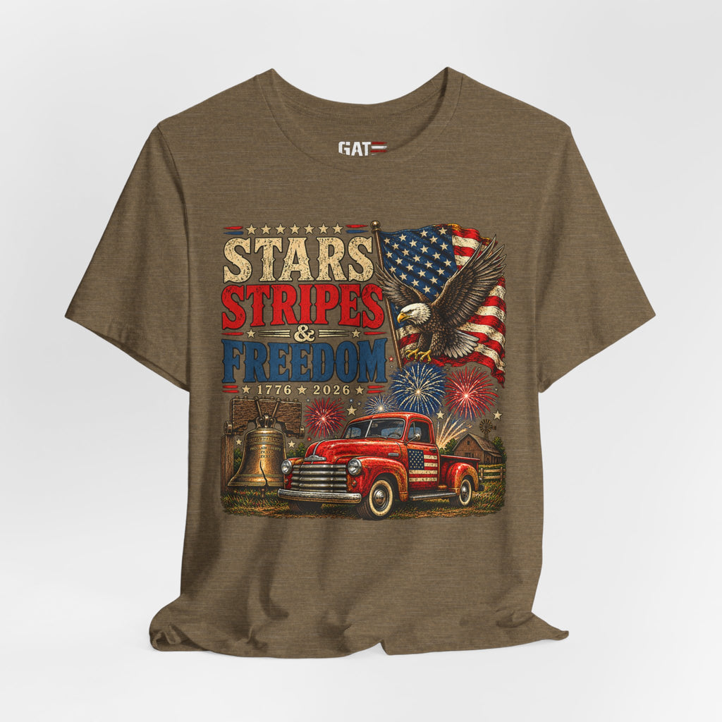 Stars Stripes & Freedom Shirt | Patriotic American Tee