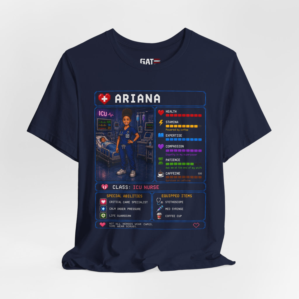 Custom ICU Nurse RPG Character Shirt | Personalized Nurse Gift