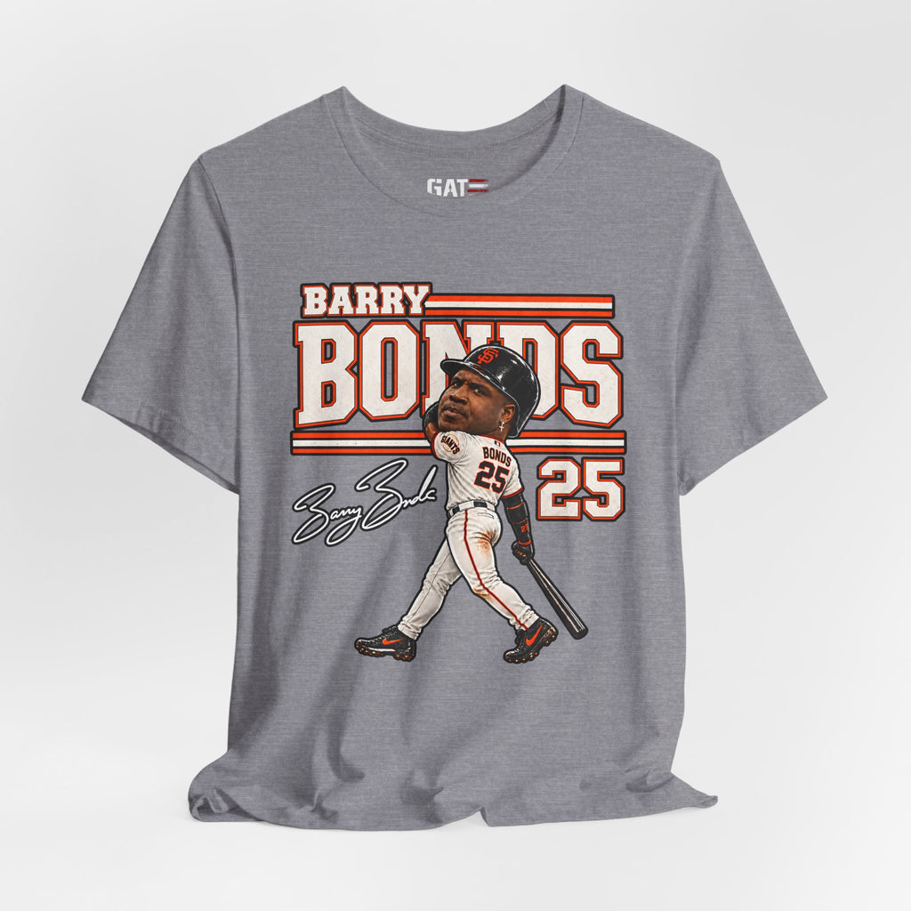 Barry Bonds Big Head Baseball Graphic Shirt – San Francisco #25 Fan Tee