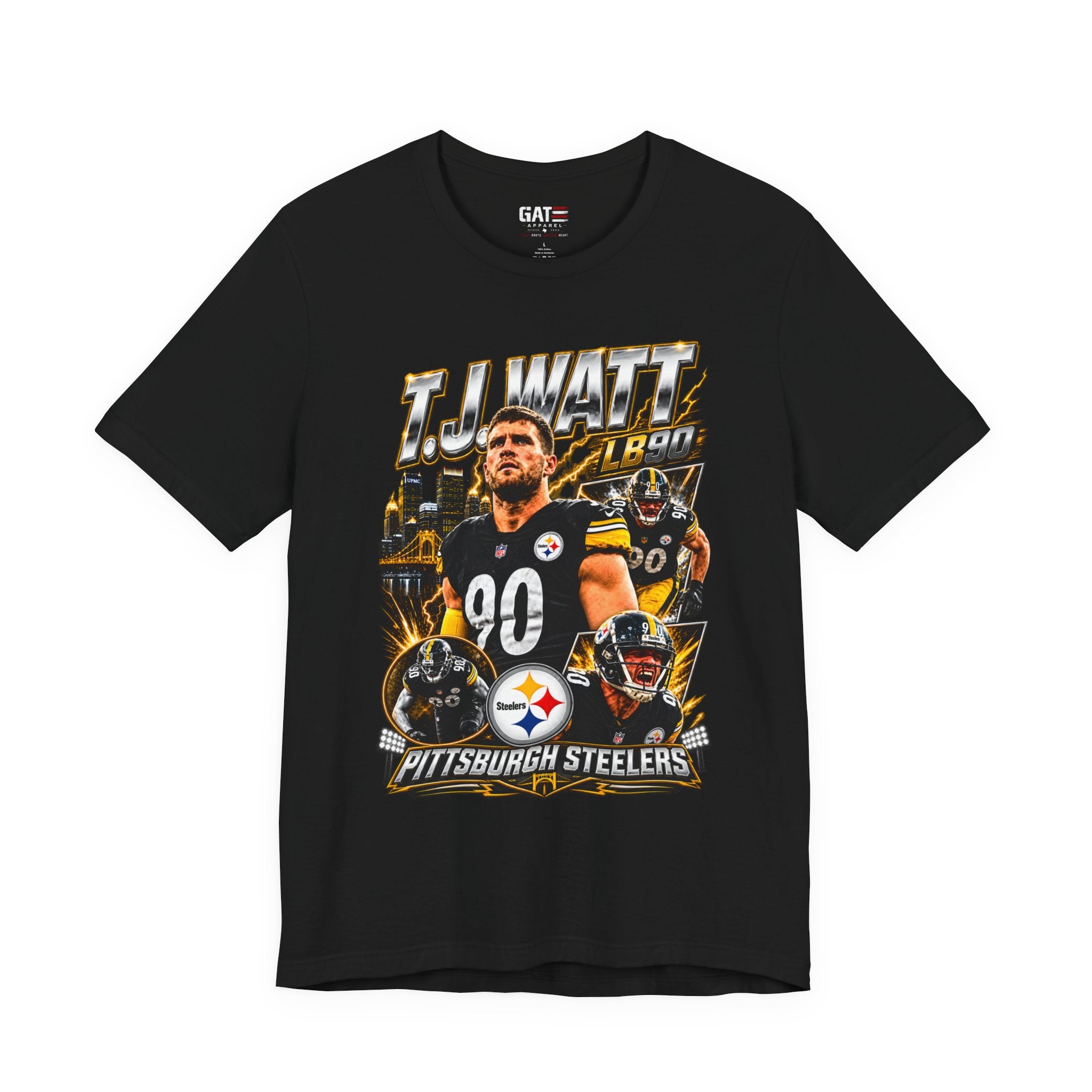 TJ Watt Pittsburgh Steelers Tee Retro Player Graphic T-Shirt