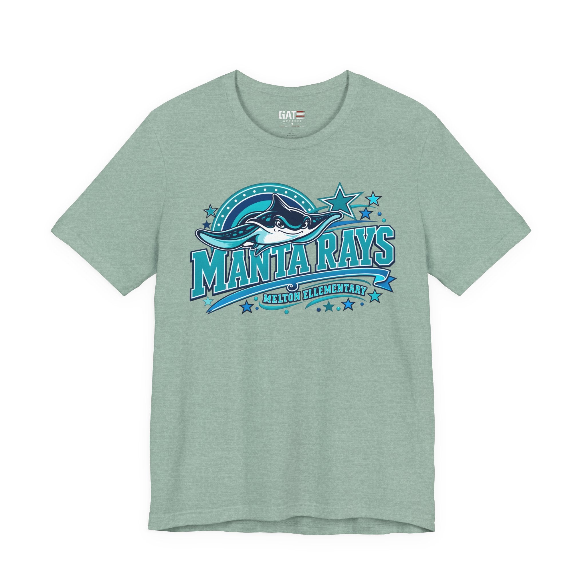 Melton Manta Rays Graphic Tee – Retro Ocean School Spirit Shirt