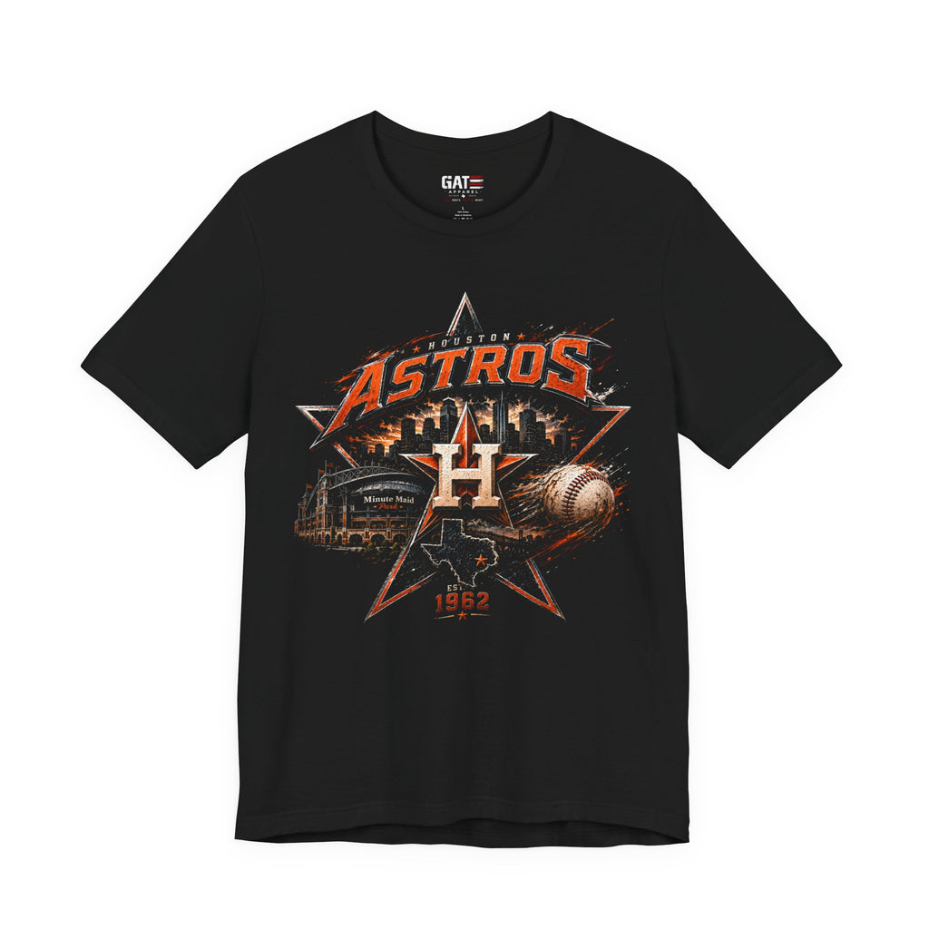 Houston Astros Vintage Logo Tee — Retro Baseball Fan Shirt
