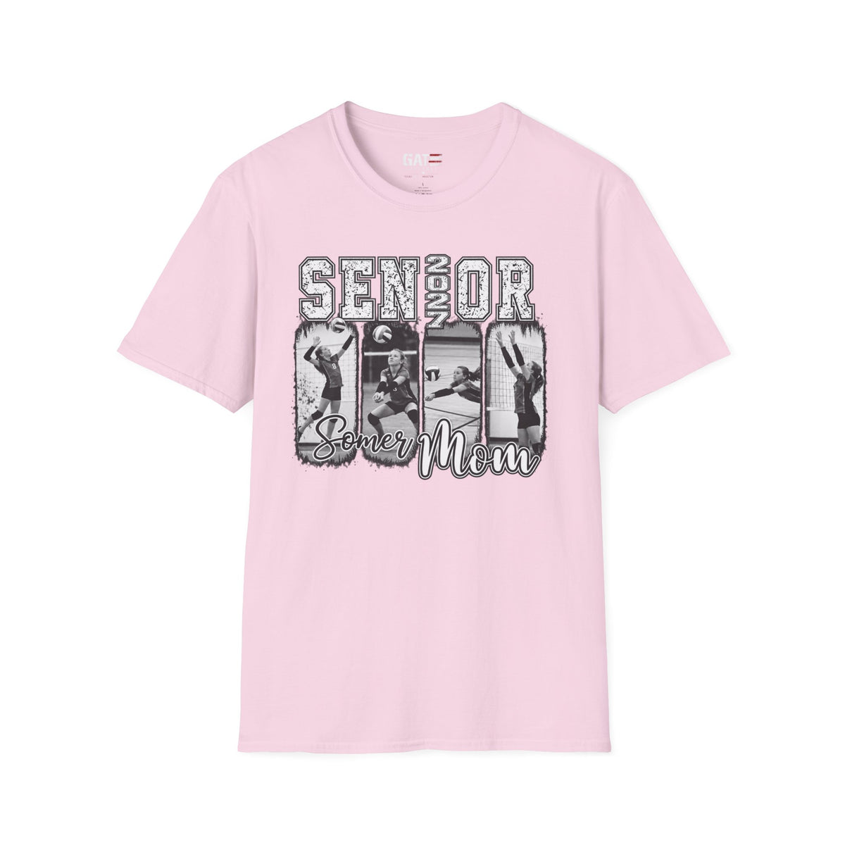 Senior Volleyball Mom Photo Shirt | Personalized Name Tee