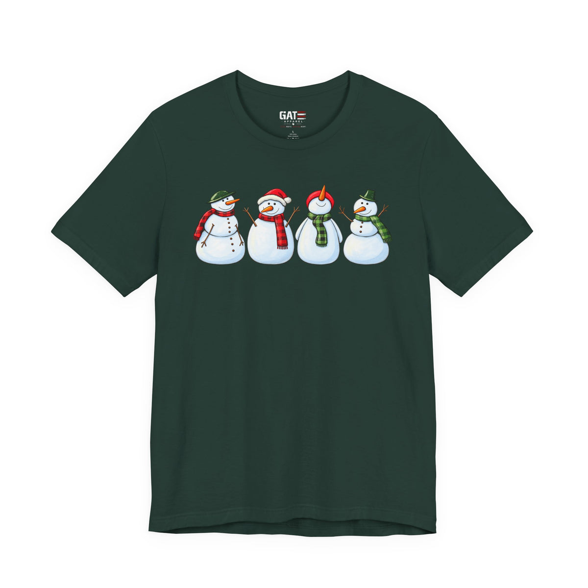Snowman Winter Graphic T-Shirt - product mockup view 15