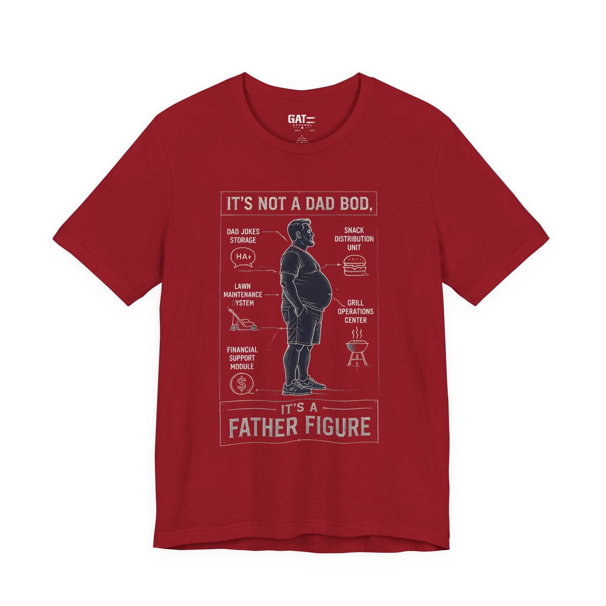 It's Not a Dad Bod It's a Father Figure Shirt | Funny Dad Shirt | Blueprint Dad Bod Tee | Father's Day Gift for Dad | Grill Master Dad Tee