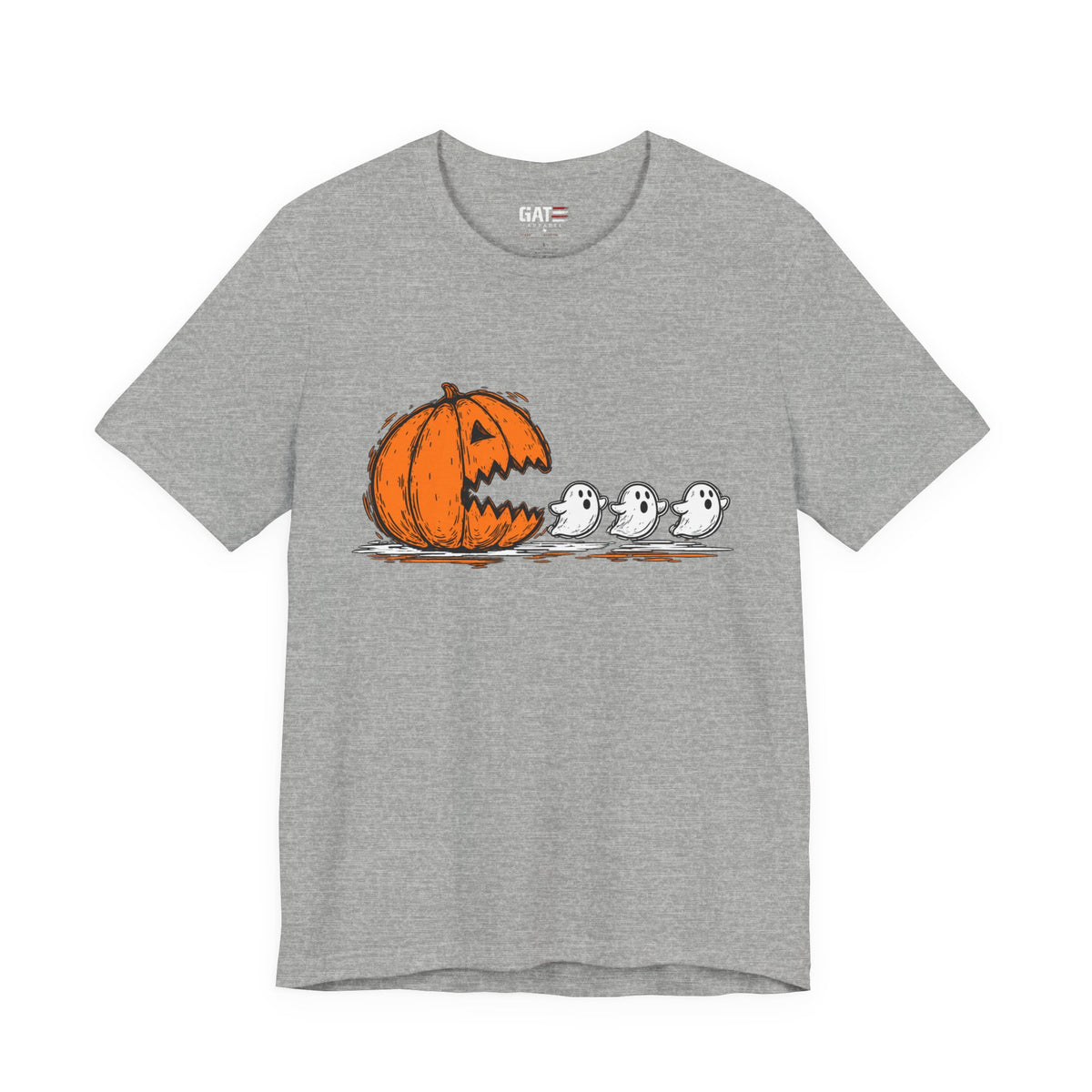 Ghost Chase Halloween Pumpkin T-Shirt