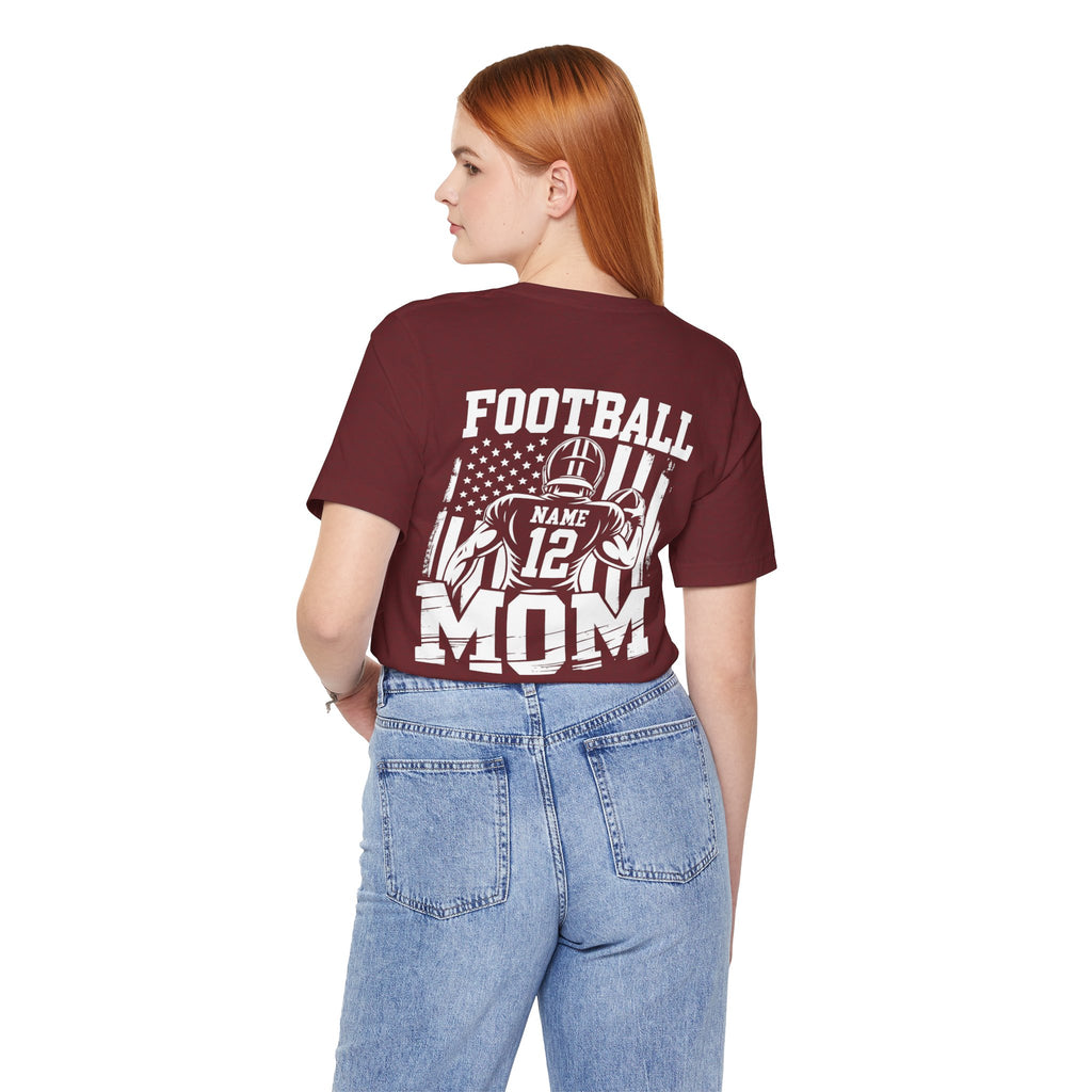 Football Mom Personalized Shirt Custom Player Name Number Game Day Tee