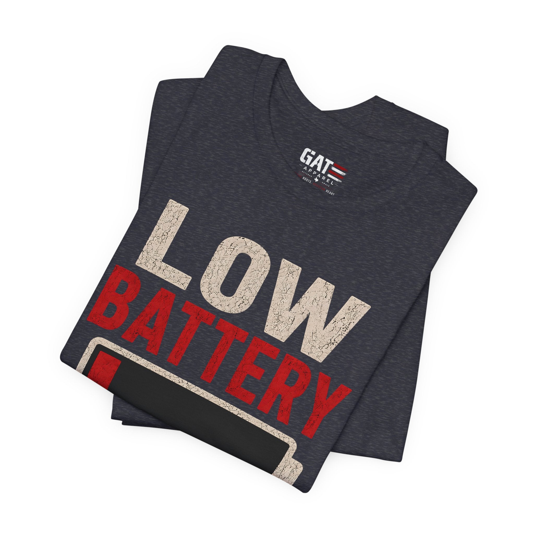 Low Battery Dad of 4 Kids Shirt, Funny Tired Dad Tee, Father of Four Gift, Parenting Humor Shirt, Exhausted Dad Graphic Tee
