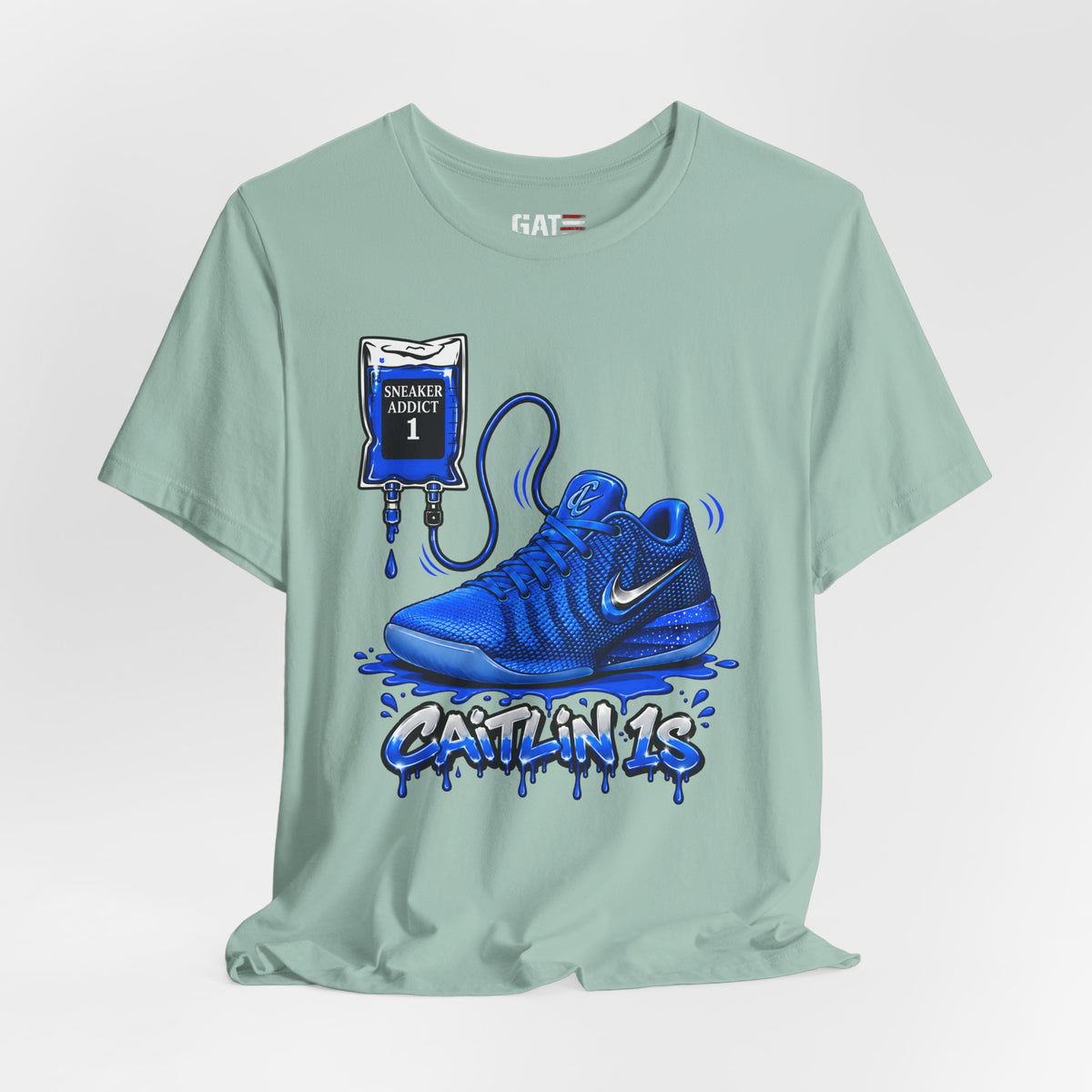 Caitlin Clark Caitlin 1s Addict Blue Sneaker Shirt