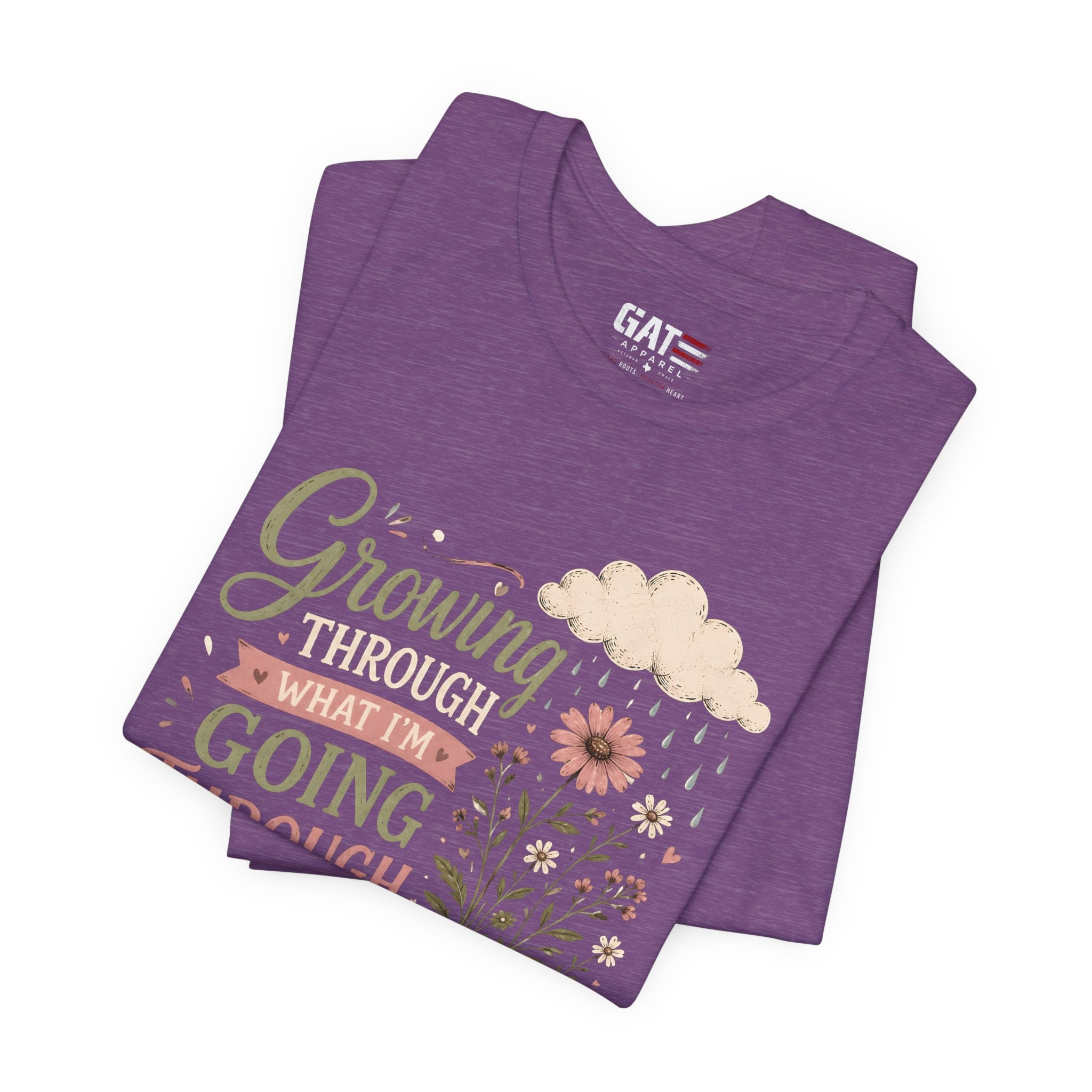 Motivational Christian Shirt for Women, Inspirational Growth Graphic Tee, Faith Encouragement Shirt, Floral Positive Mindset Gift