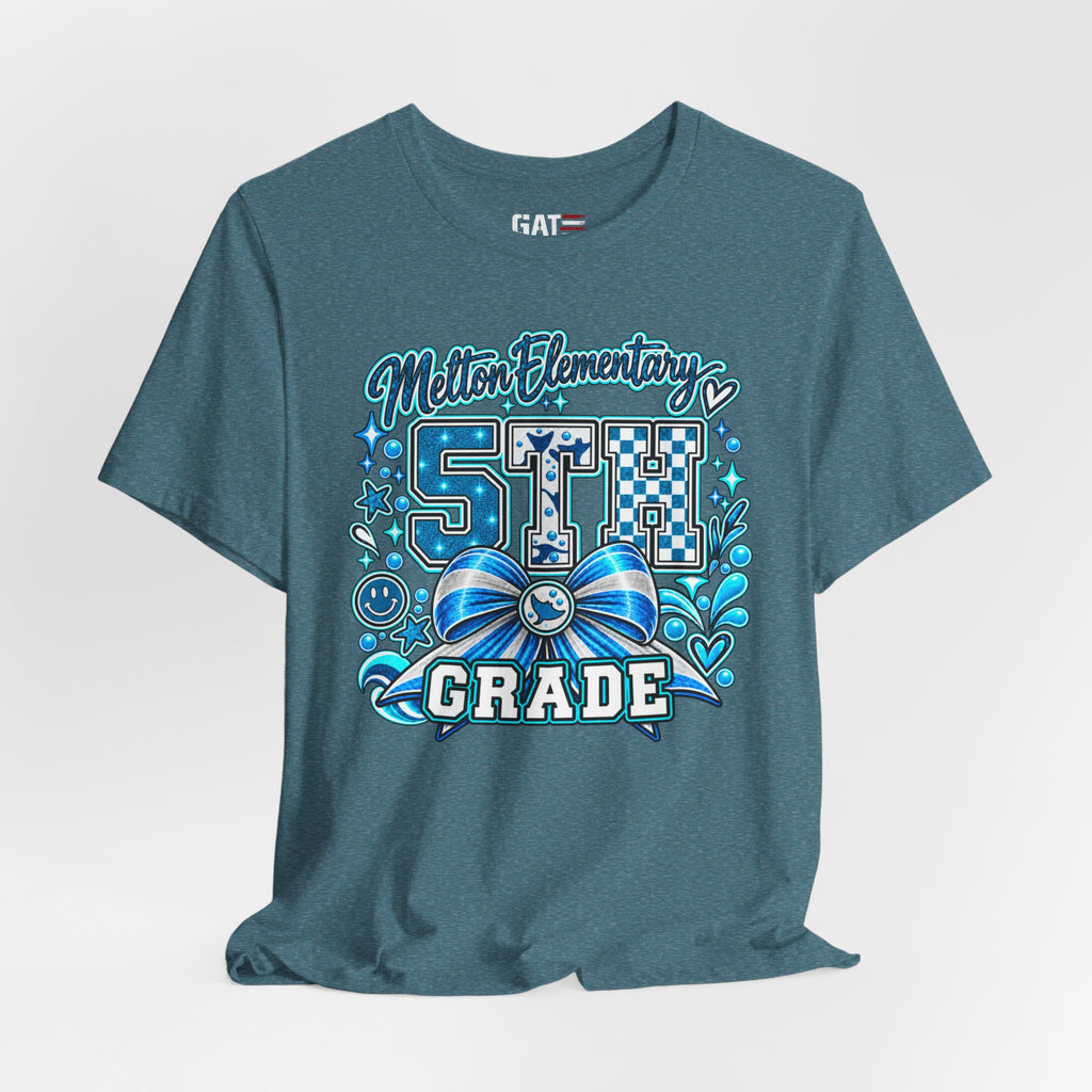 Melton 5th Grade School T‑Shirt — Bow Design