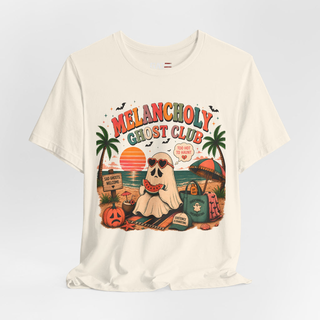 Summerween Shirt, Spooky Beach Shirt, Ghost Beach Tee, Halloween Beach Shirt, Coastal Halloween Tee, Tropical Ghost Shirt