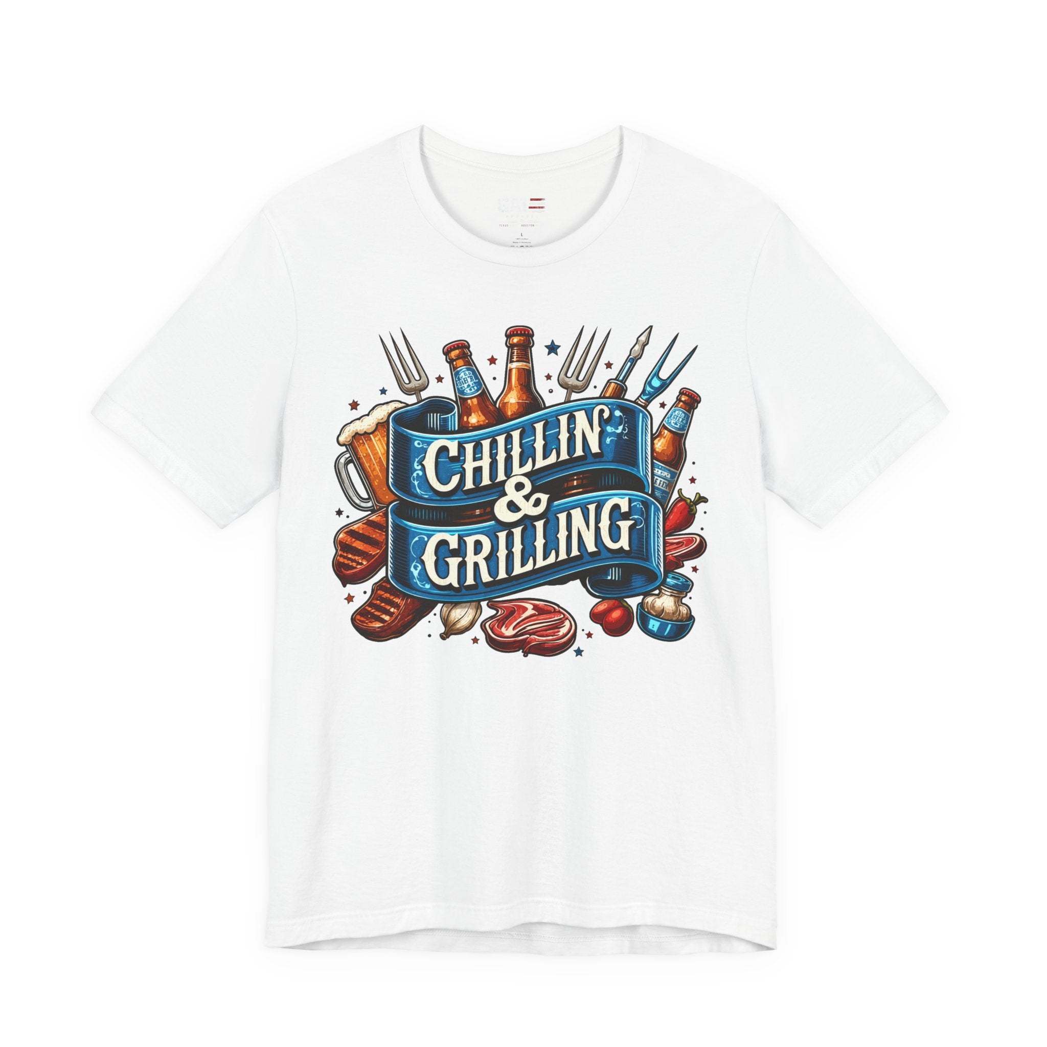 Chillin' & Grilling T-Shirt – BBQ Beer Grill Graphic Tee for Backyard Cookouts