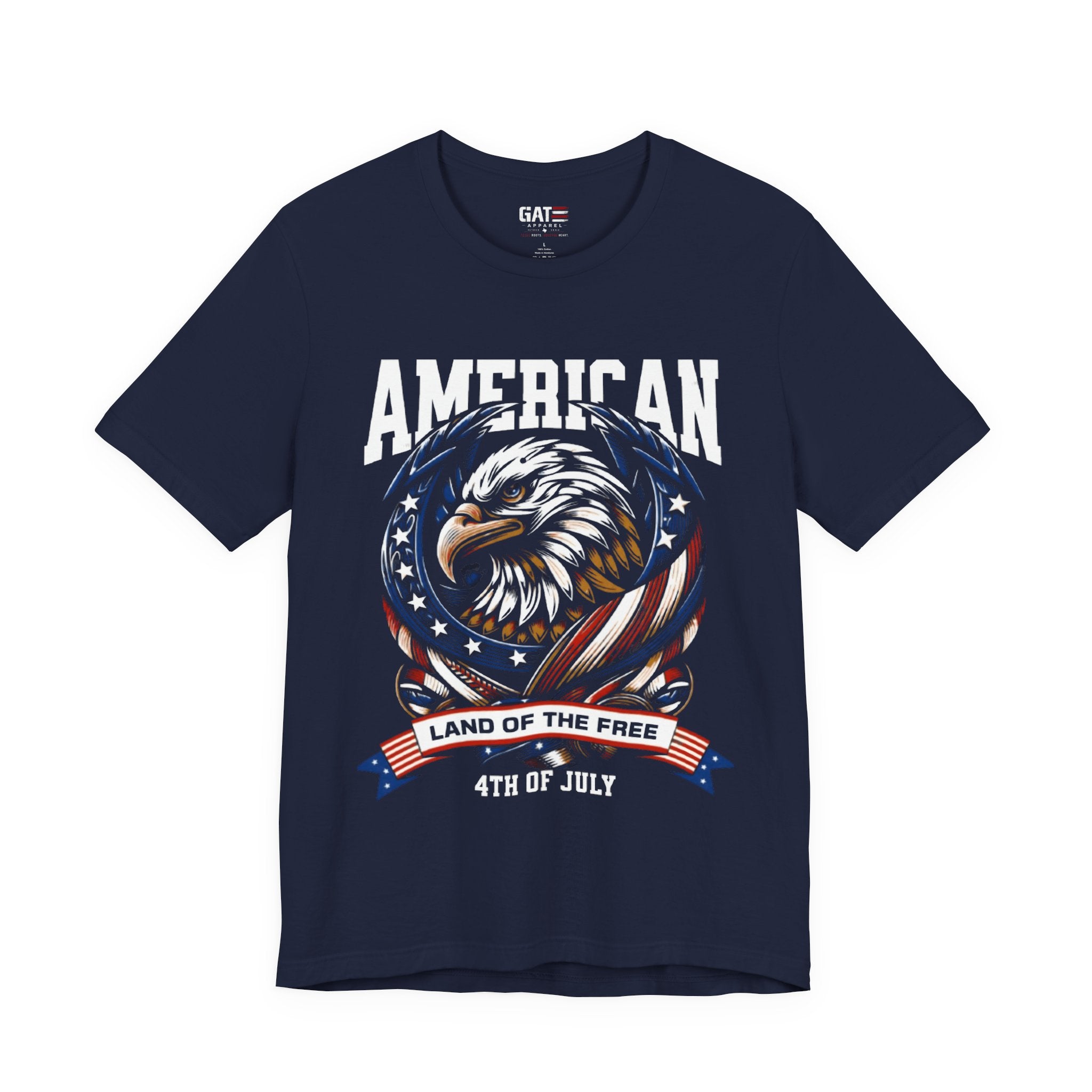 American Land of the Free Shirt, 4th of July Eagle Tee, Patriotic USA Flag Shirt, Independence Day Graphic T Shirt, Veteran Gift