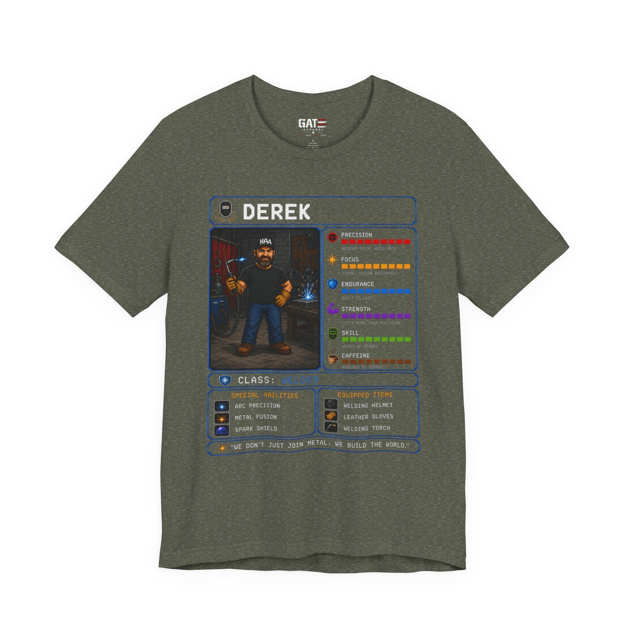 Custom Welder RPG Character Shirt| Personalized Welding Gift