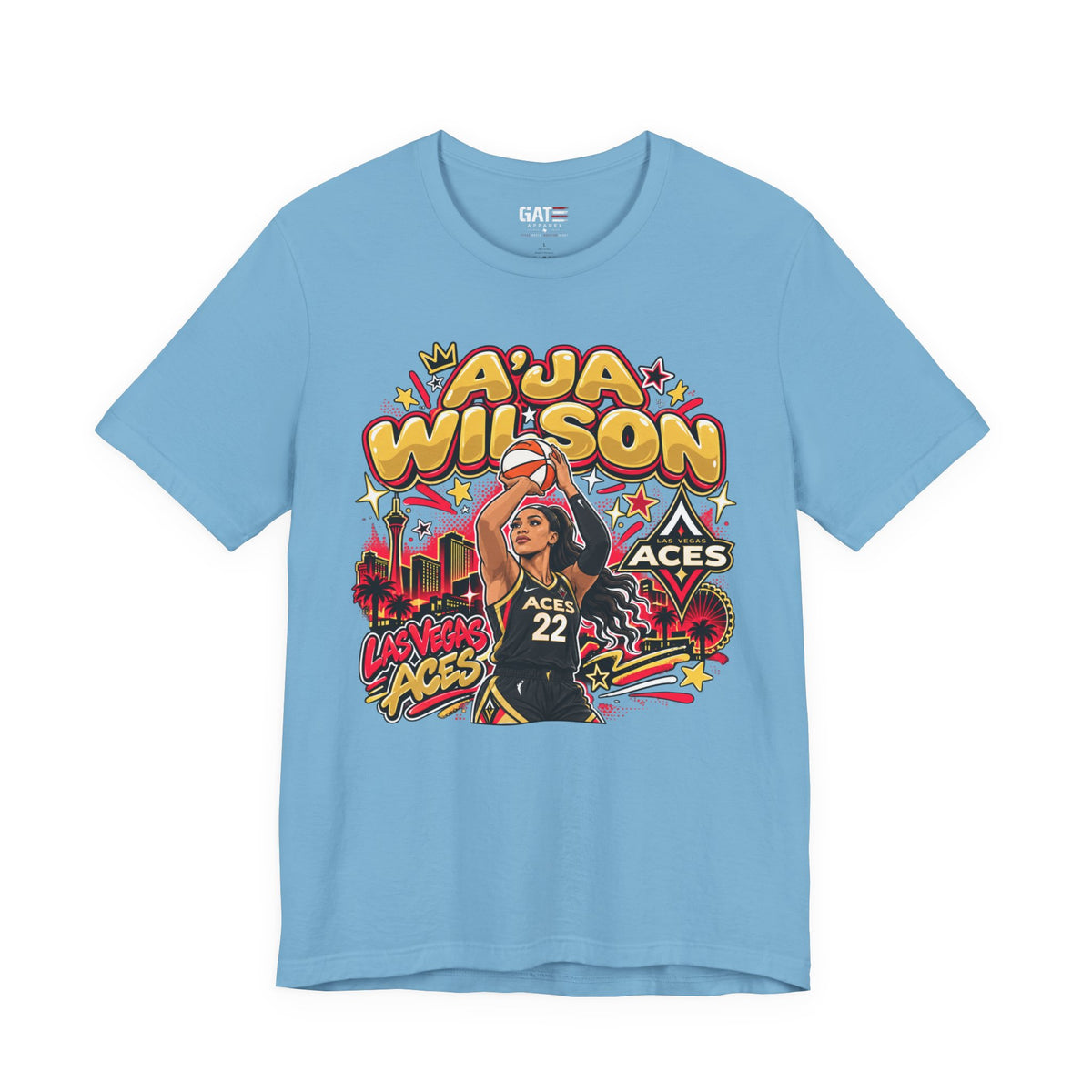 A'ja Wilson Las Vegas Aces Shirt – WNBA Player Graphic Tee product mockup 5