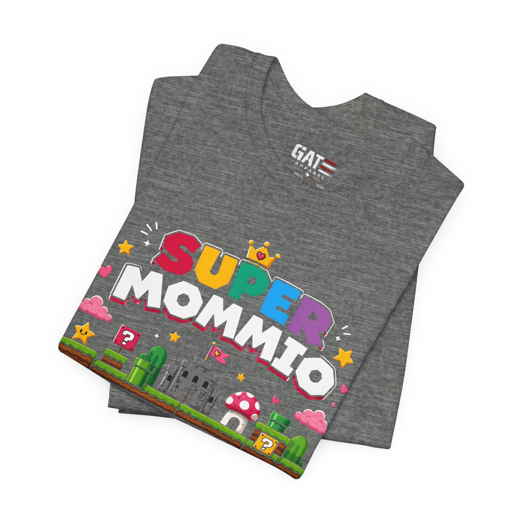Super Mommio pixel game design T-Shirt | Retro video game mom tee