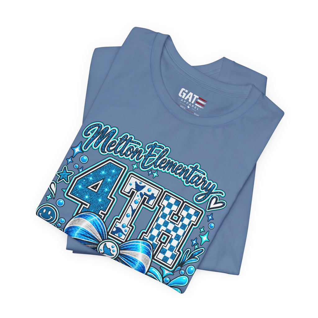 Melton 4th Grade School T‑Shirt — Bow Design