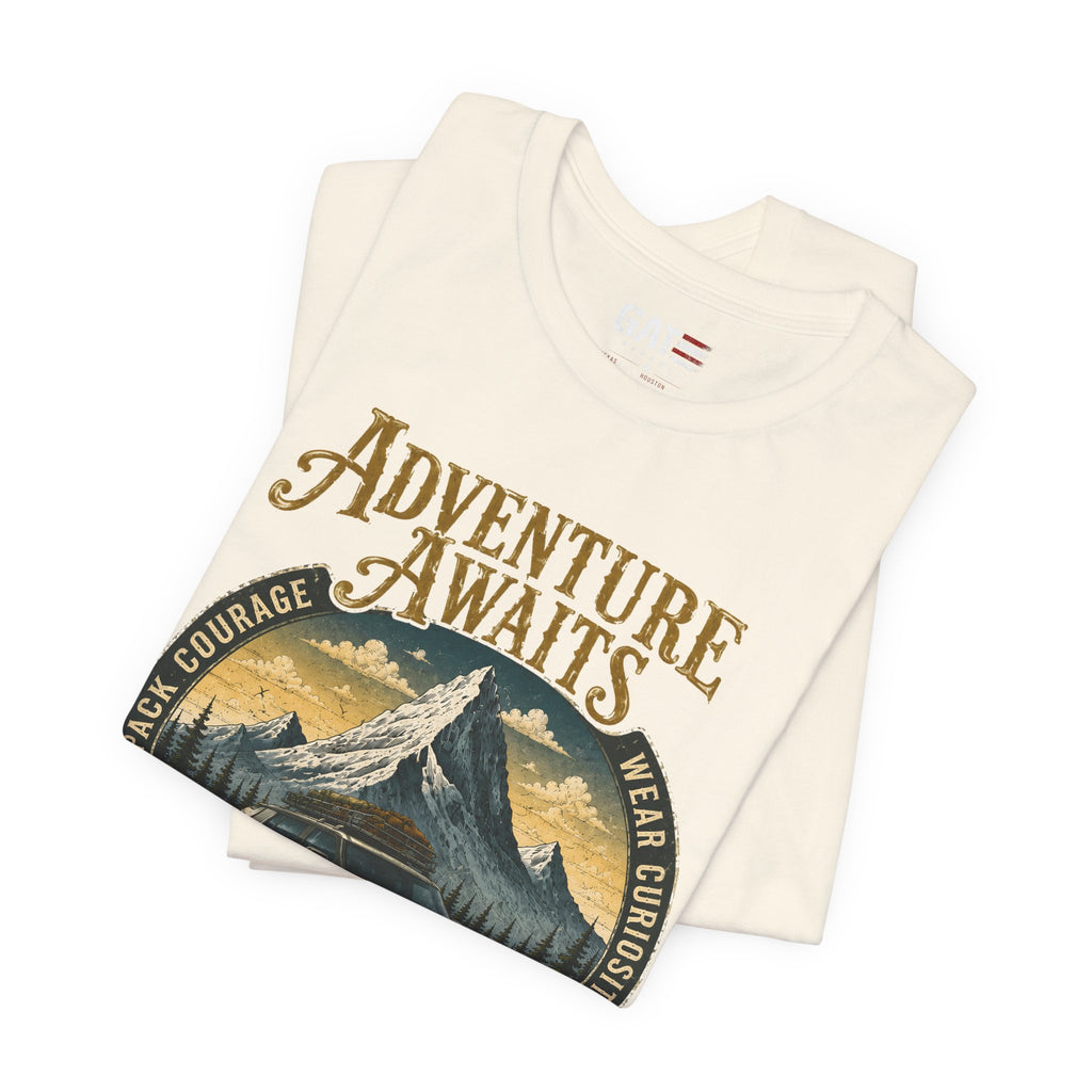 Adventure Awaits Shirt, Rivian Camping, Mountain Adventure Tee, Overlanding Shirt, Off Road SUV Graphic Tee, Outdoor, Nature Lover Shirt