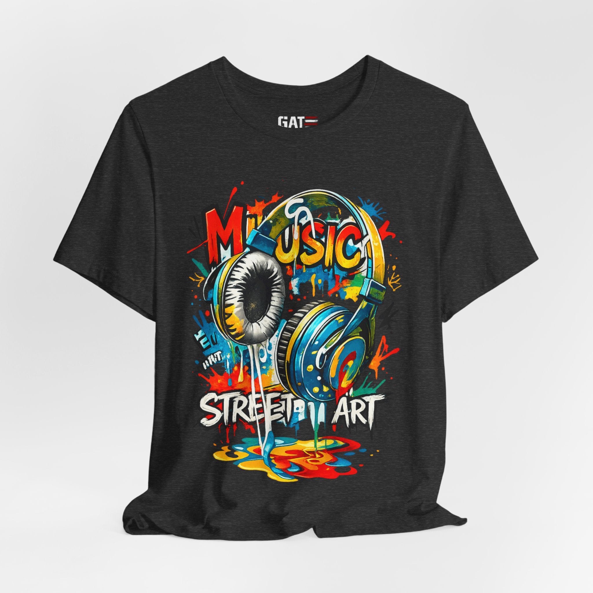 Urban Beats – Music Street Art Headphones Graphic Tee