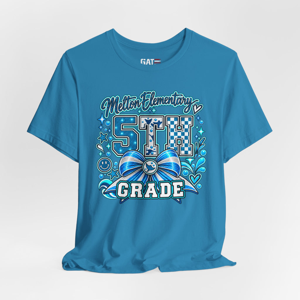 Melton 5th Grade School T‑Shirt — Bow Design