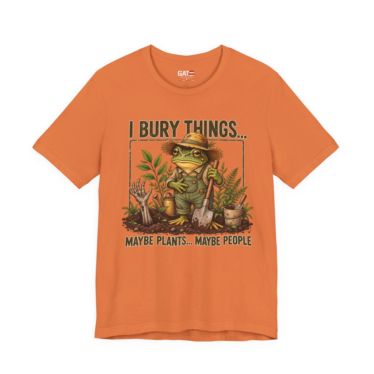 Gardener dark humor T-shirt product mockup