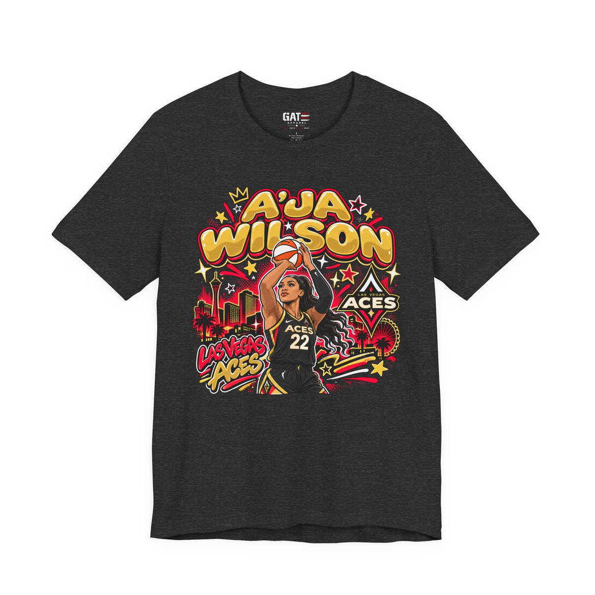 A'ja Wilson Las Vegas Aces Shirt – WNBA Player Graphic Tee product mockup 6