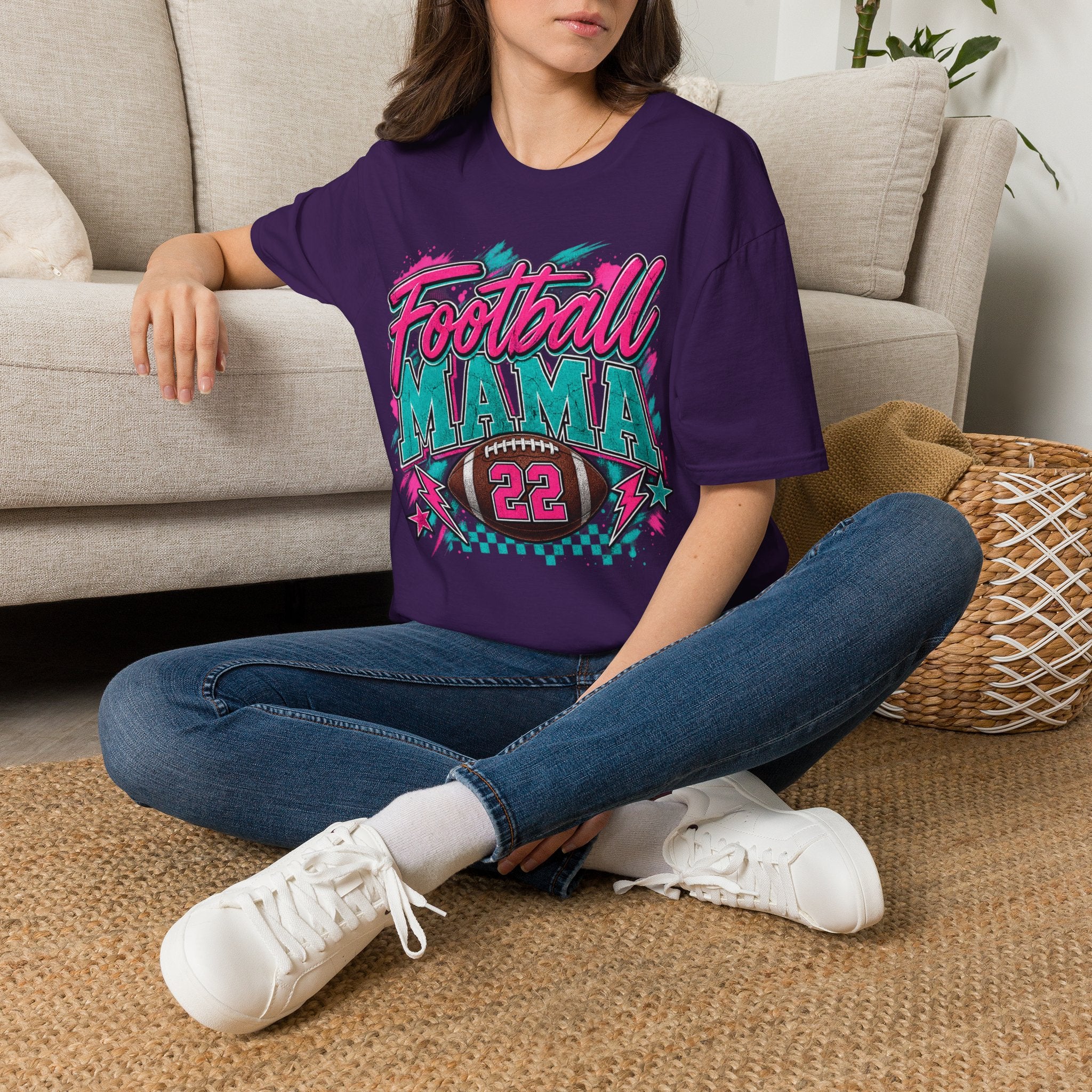Football Mom Personalized Shirt Custom Player Name Number Game Day Tee
