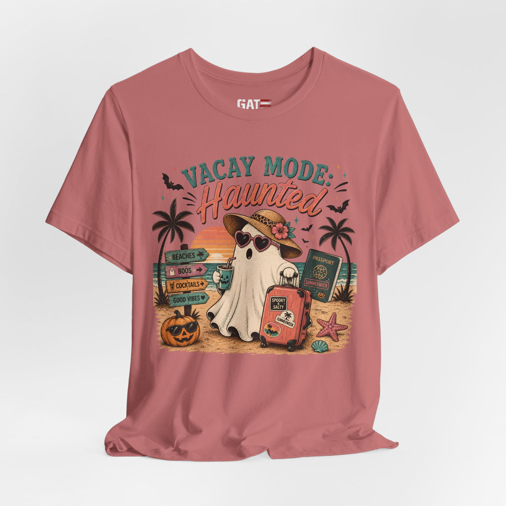 Summerween Shirt, Spooky Beach Shirt, Ghost Beach Tee, Halloween Beach Shirt, Coastal Halloween Tee, Tropical Ghost Shirt
