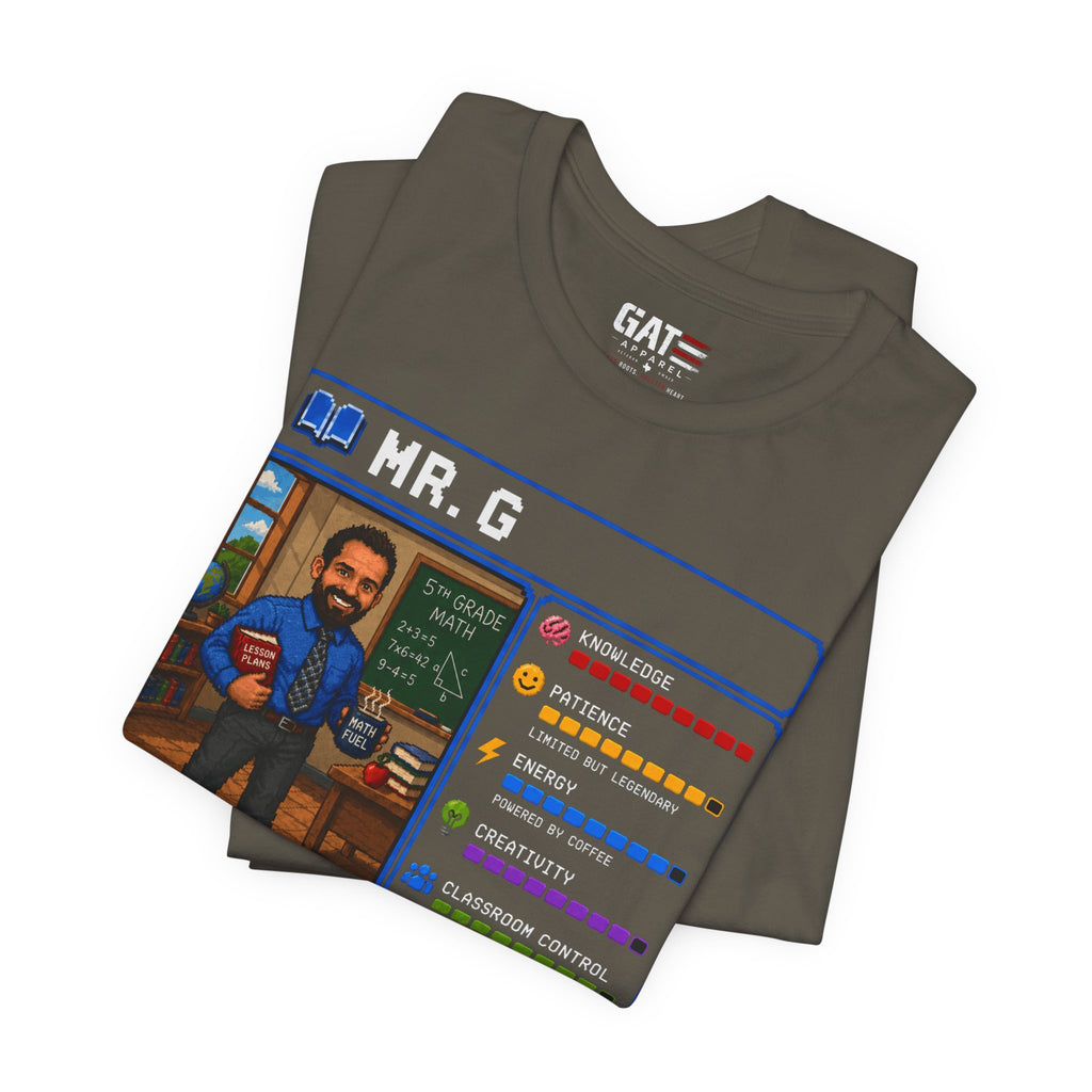 Custom Math Teacher RPG Character Shirt | Personalized Teacher Gift