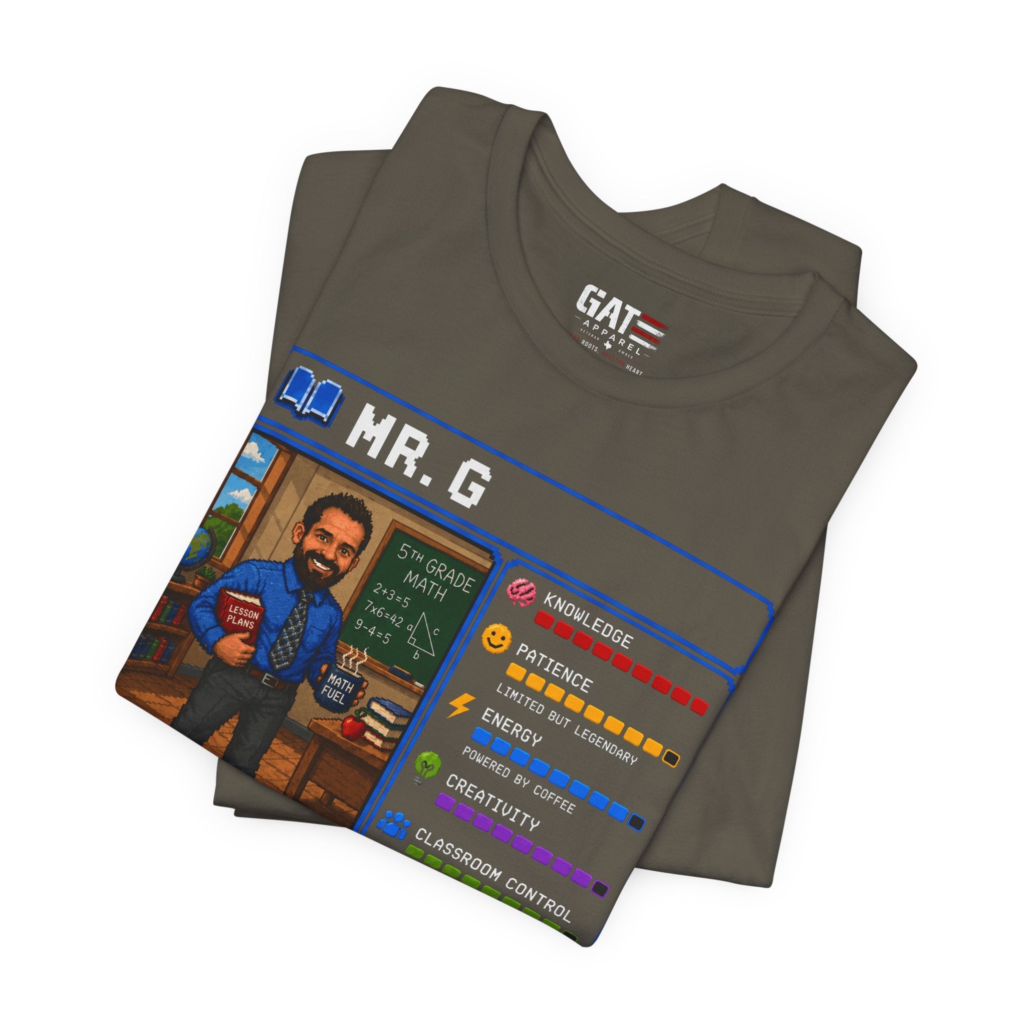 Custom Math Teacher RPG Character Shirt | Personalized Teacher Gift