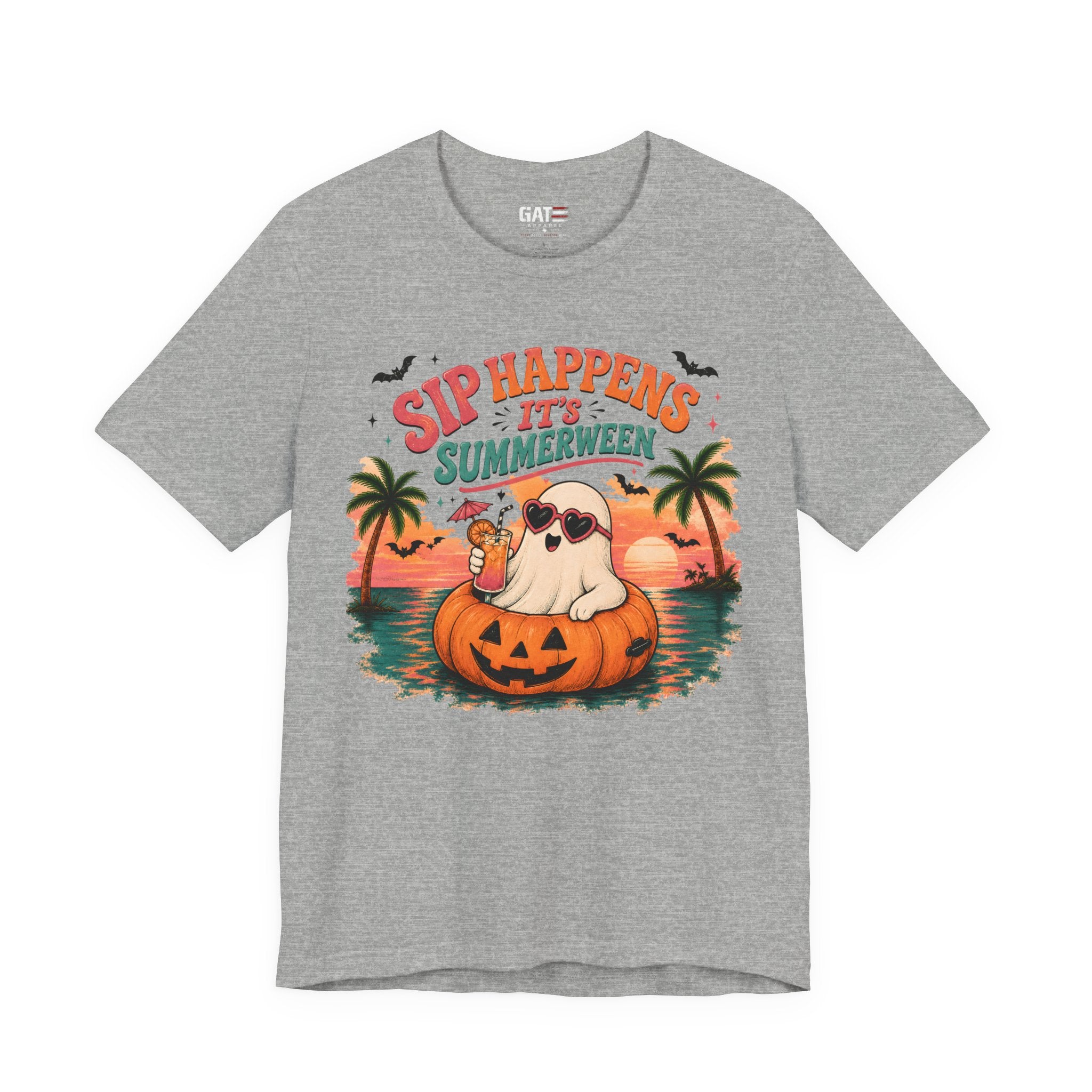 Summerween Shirt, Spooky Beach Shirt, Ghost Beach Tee, Halloween Beach Shirt, Coastal Halloween Tee, Tropical Ghost Shirt
