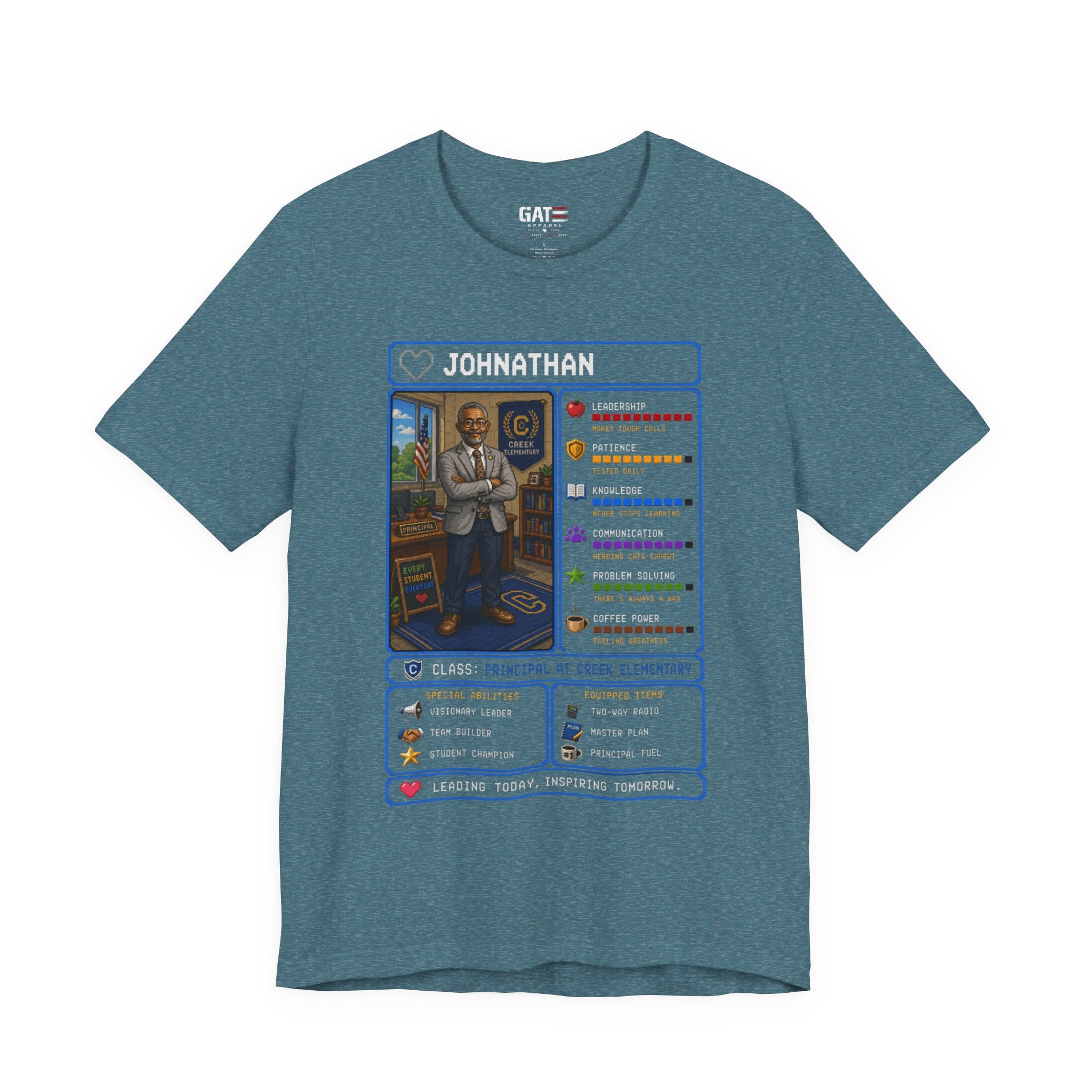 Custom Principal RPG Character Shirt | Personalized School Administrator Gift