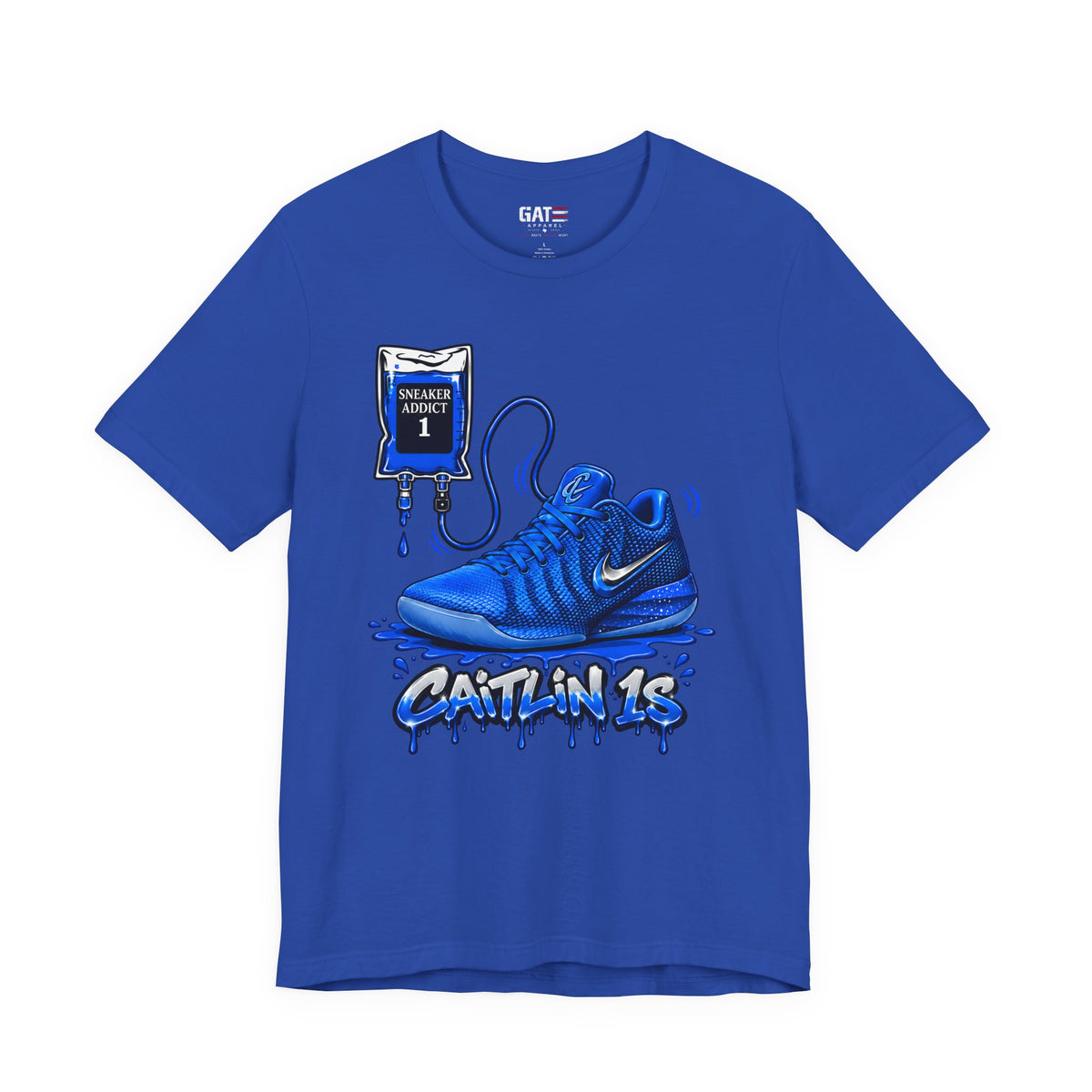 Caitlin Clark Caitlin 1s Addict Blue Sneaker Shirt