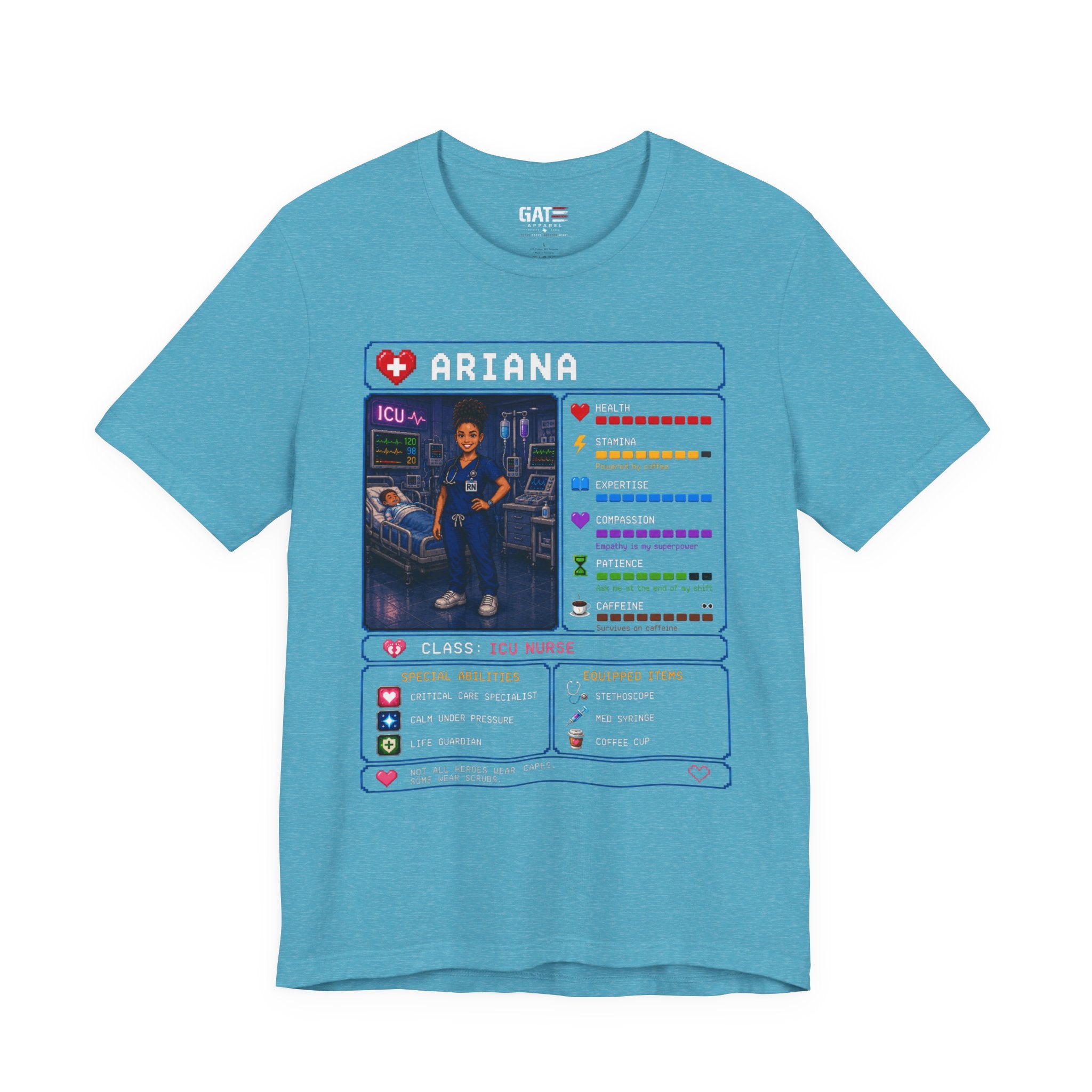Custom ICU Nurse RPG Character Shirt | Personalized Nurse Gift