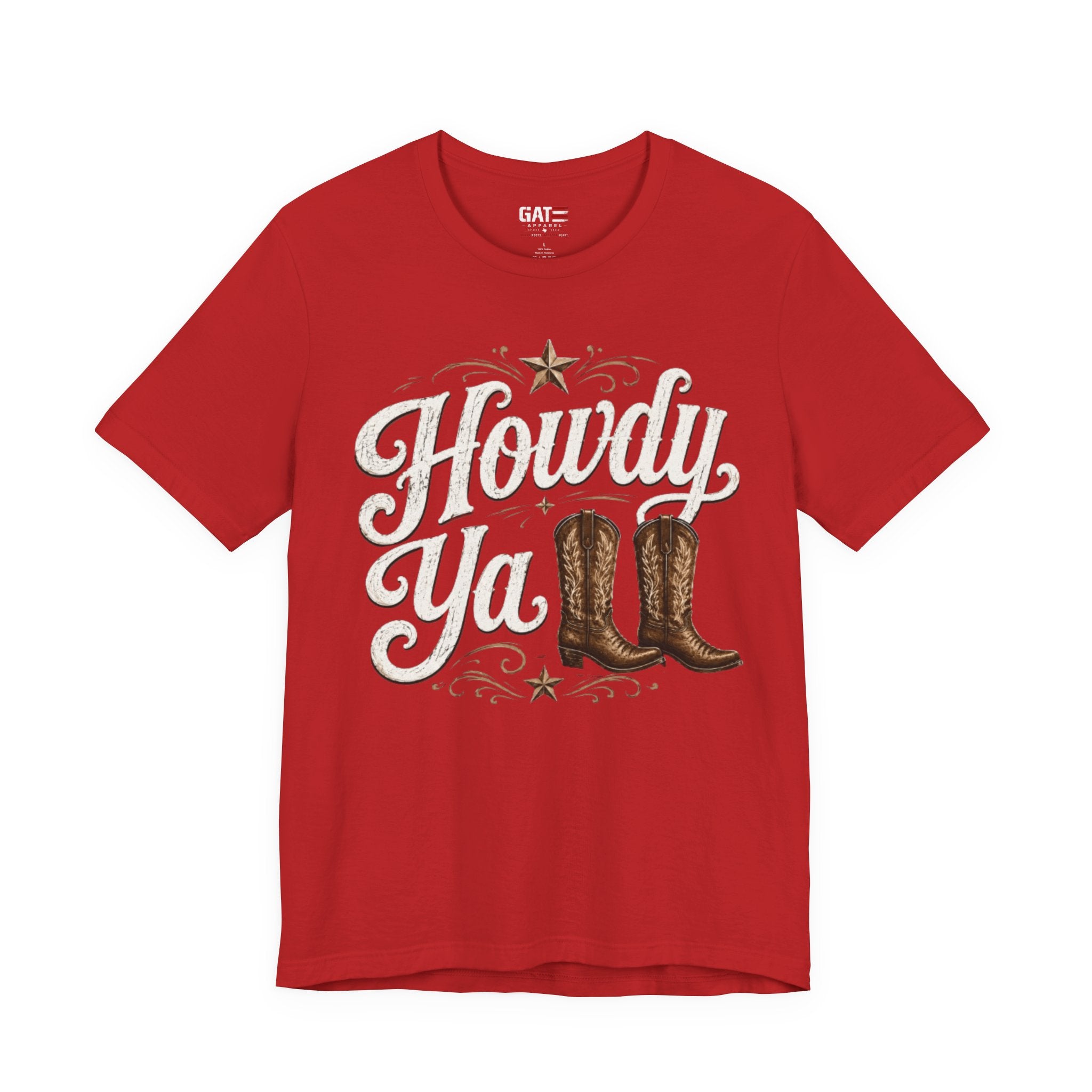 Howdy Ya Cowboy T‑Shirt – Western Boots Graphic Tee