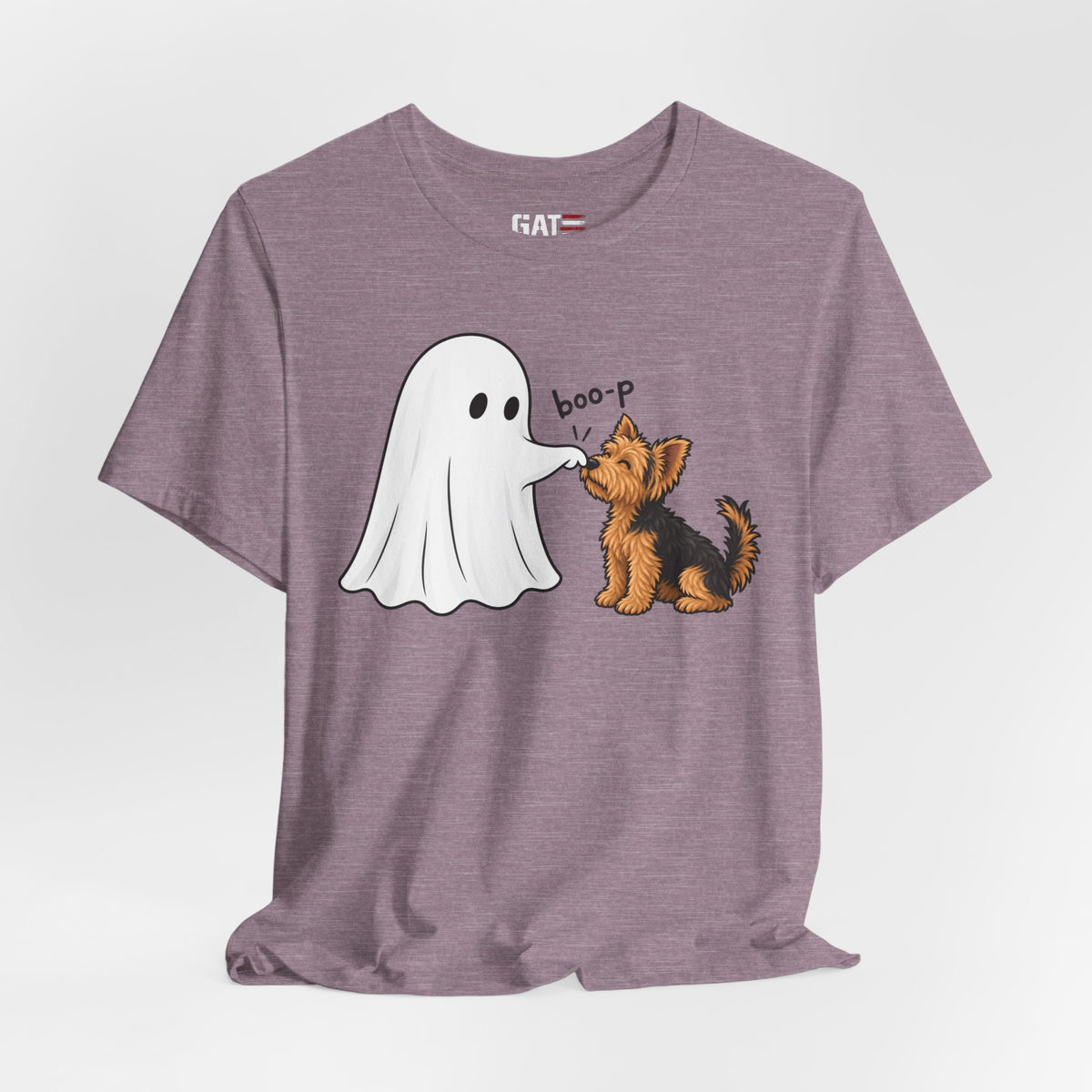 Halloween Ghost & Terrier— "boo-p" Cute Dog Halloween T-Shirt