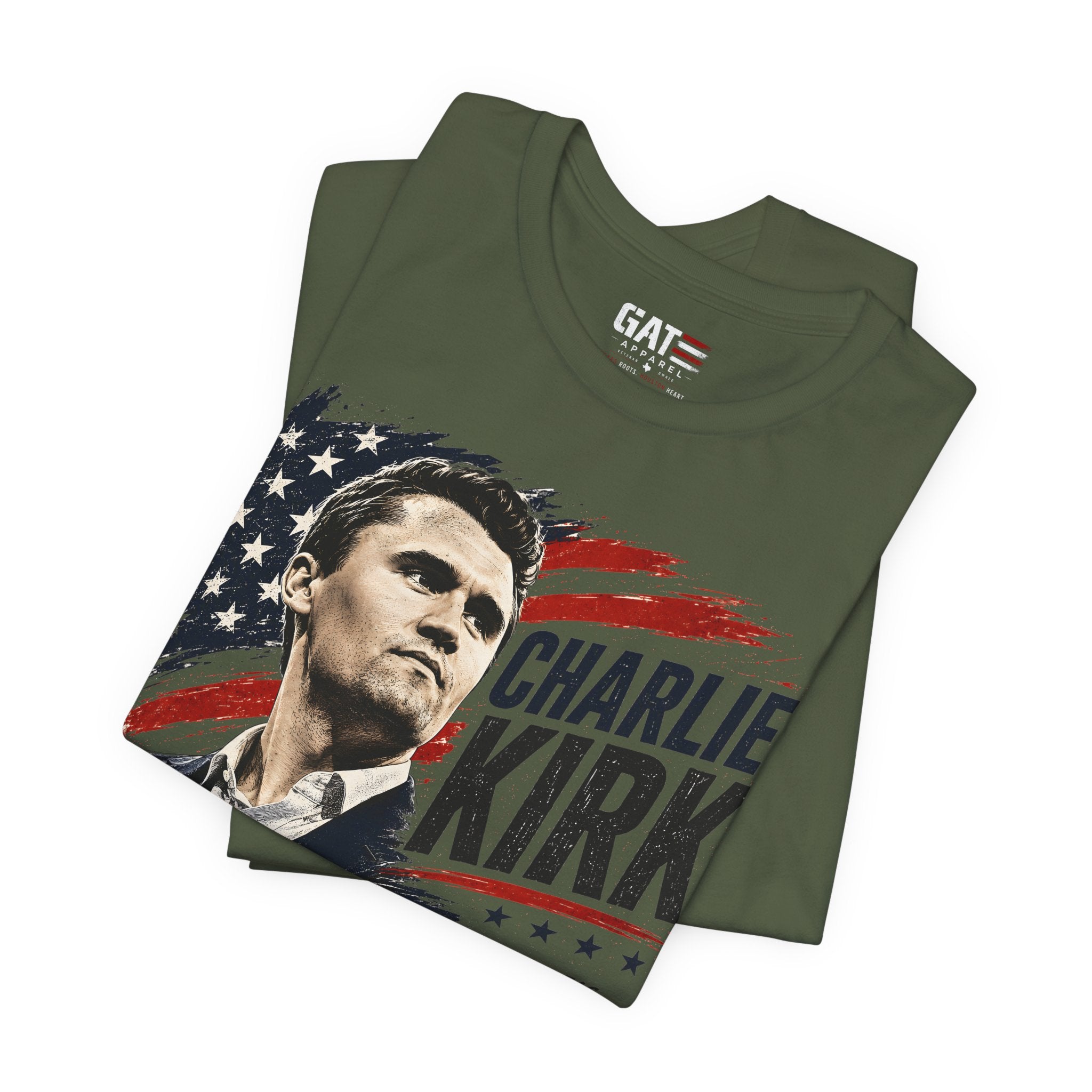 Charlie Kirk Shirt Conservative Patriotic T Shirt Republican American Flag Tee USA Freedom Gift Political Apparel