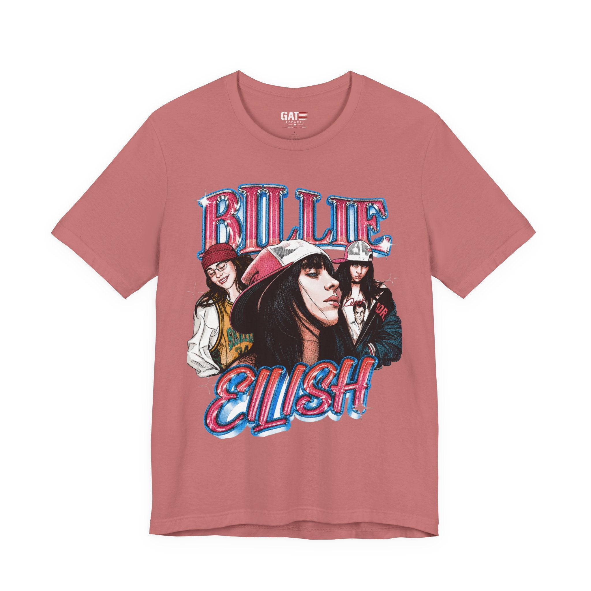 Graphic Tee — Retro Pop Artist Portrait "Billi Eilish"