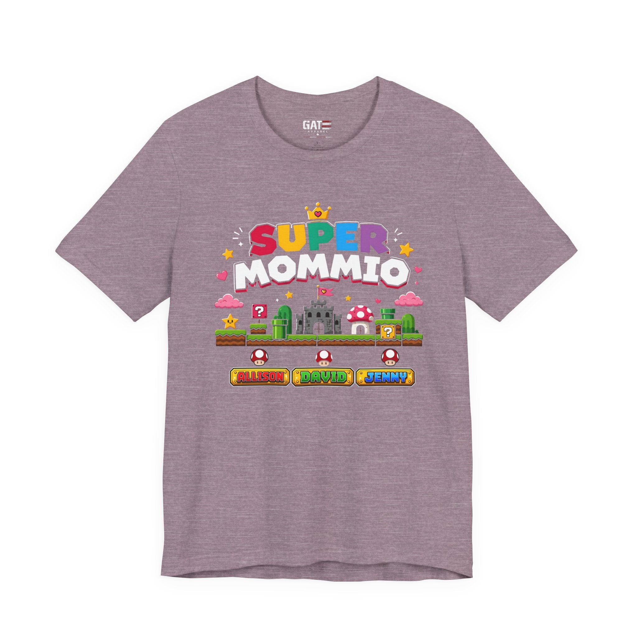 Super Mommio pixel game design T-Shirt | Retro video game mom tee