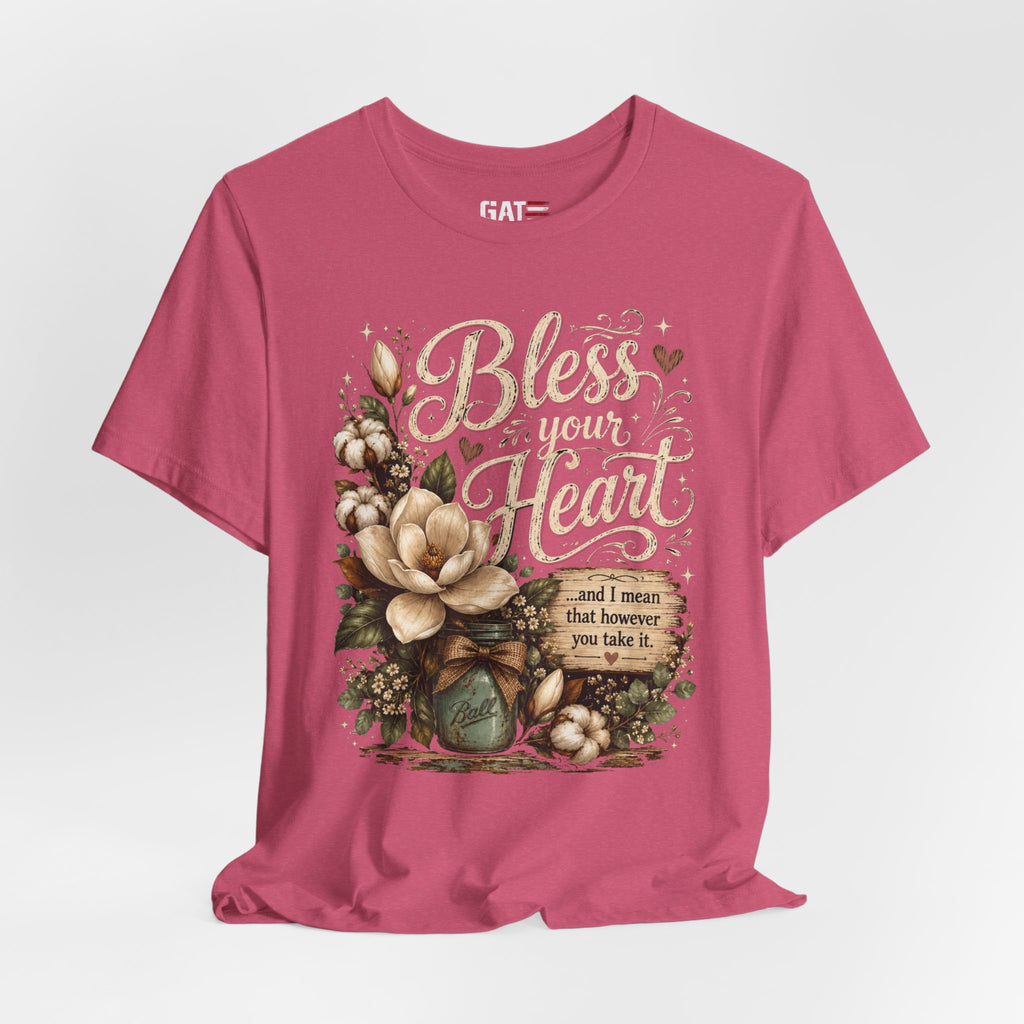 Funny Southern Shirt, Bless Your Heart Tee, Southern Humor Graphic Tee, Magnolia Floral Shirt, Country Girl Gift, Farmhouse Style Tee