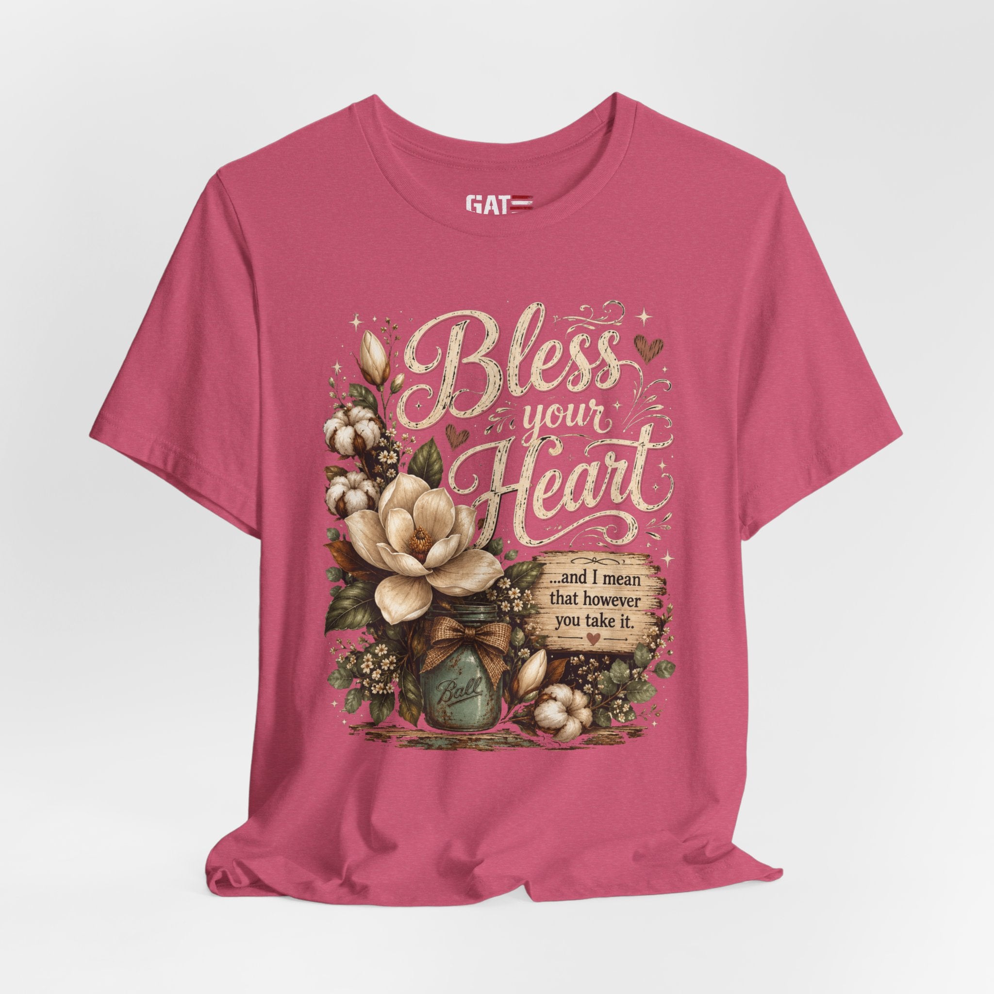 Funny Southern Shirt, Bless Your Heart Tee, Southern Humor Graphic Tee, Magnolia Floral Shirt, Country Girl Gift, Farmhouse Style Tee
